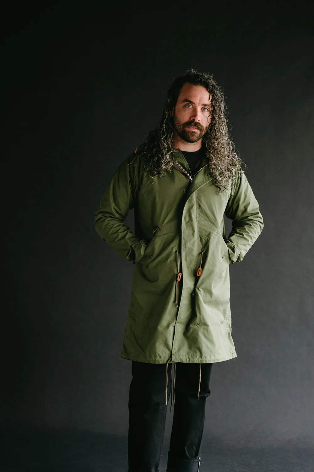 IHM-38-OLV - 5oz Quilted Lining M-51 Type Field Coat - Olive