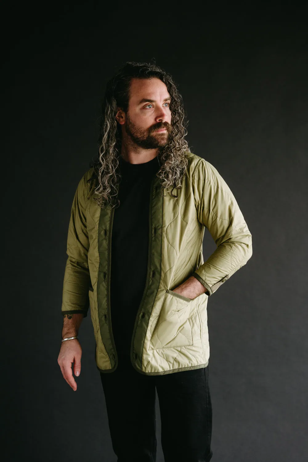 IHM-38-OLV - 5oz Quilted Lining M-51 Type Field Coat - Olive