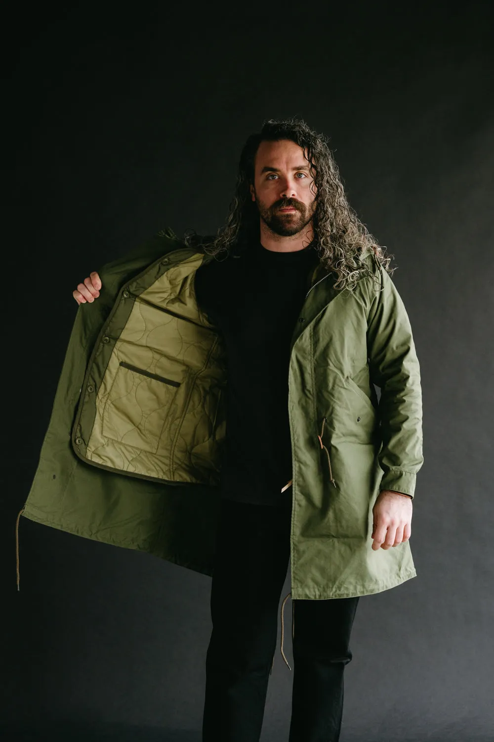 IHM-38-OLV - 5oz Quilted Lining M-51 Type Field Coat - Olive