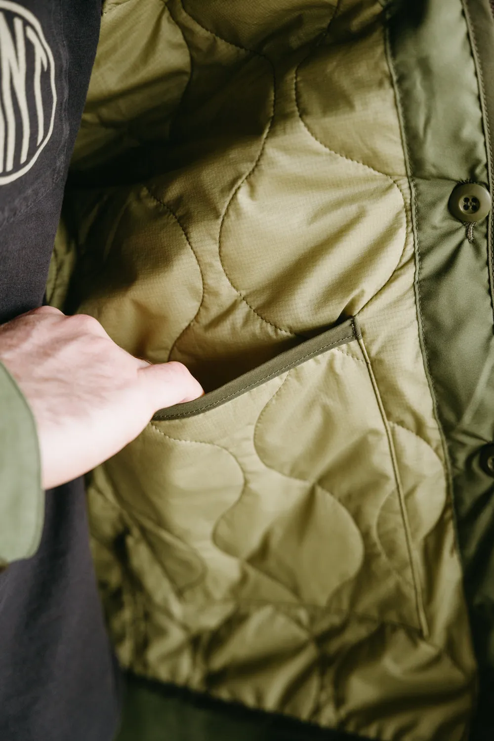 IHM-38-OLV - 5oz Quilted Lining M-51 Type Field Coat - Olive