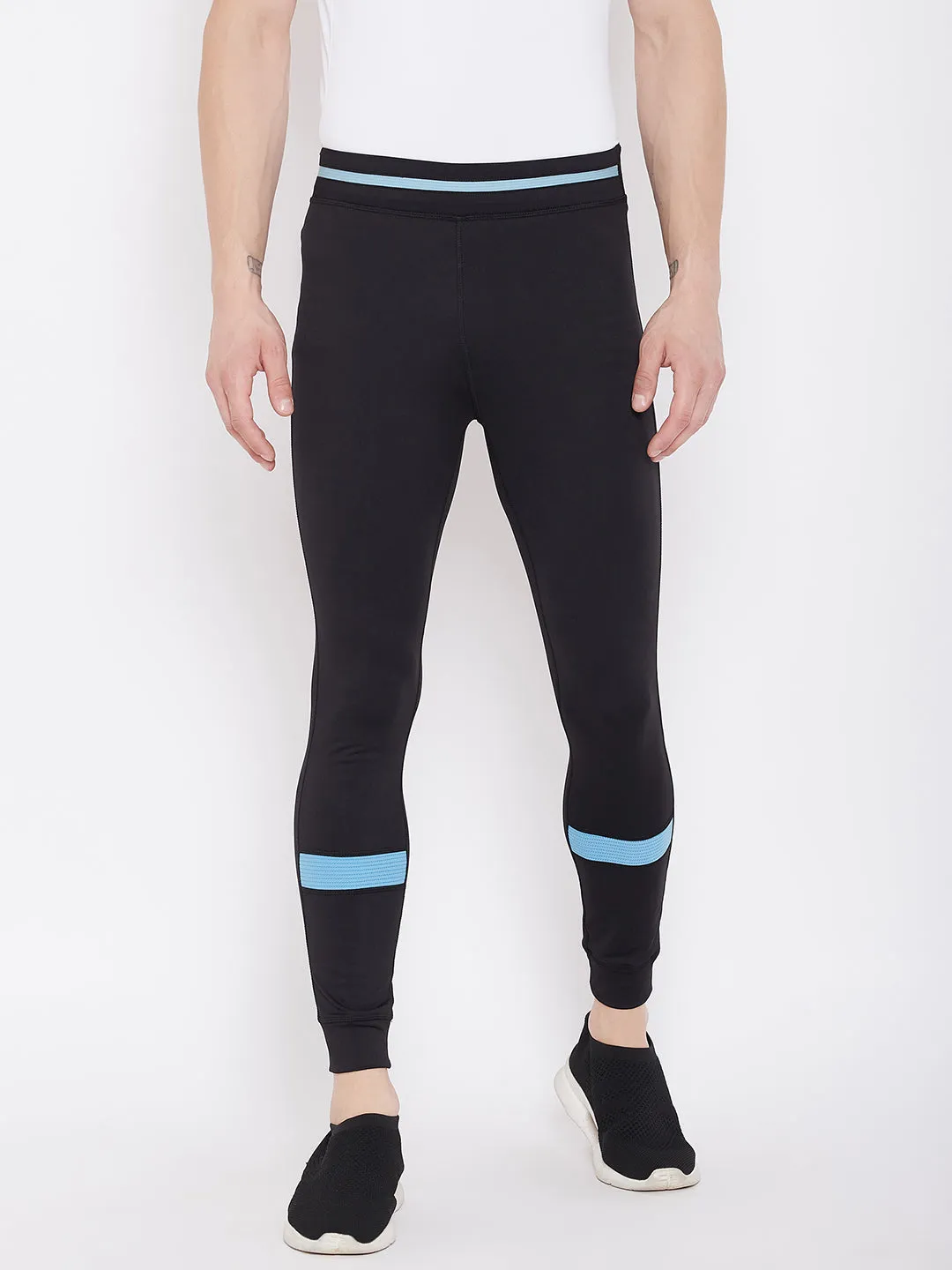 JUMP USA Men Black Solid Active Wear Tights