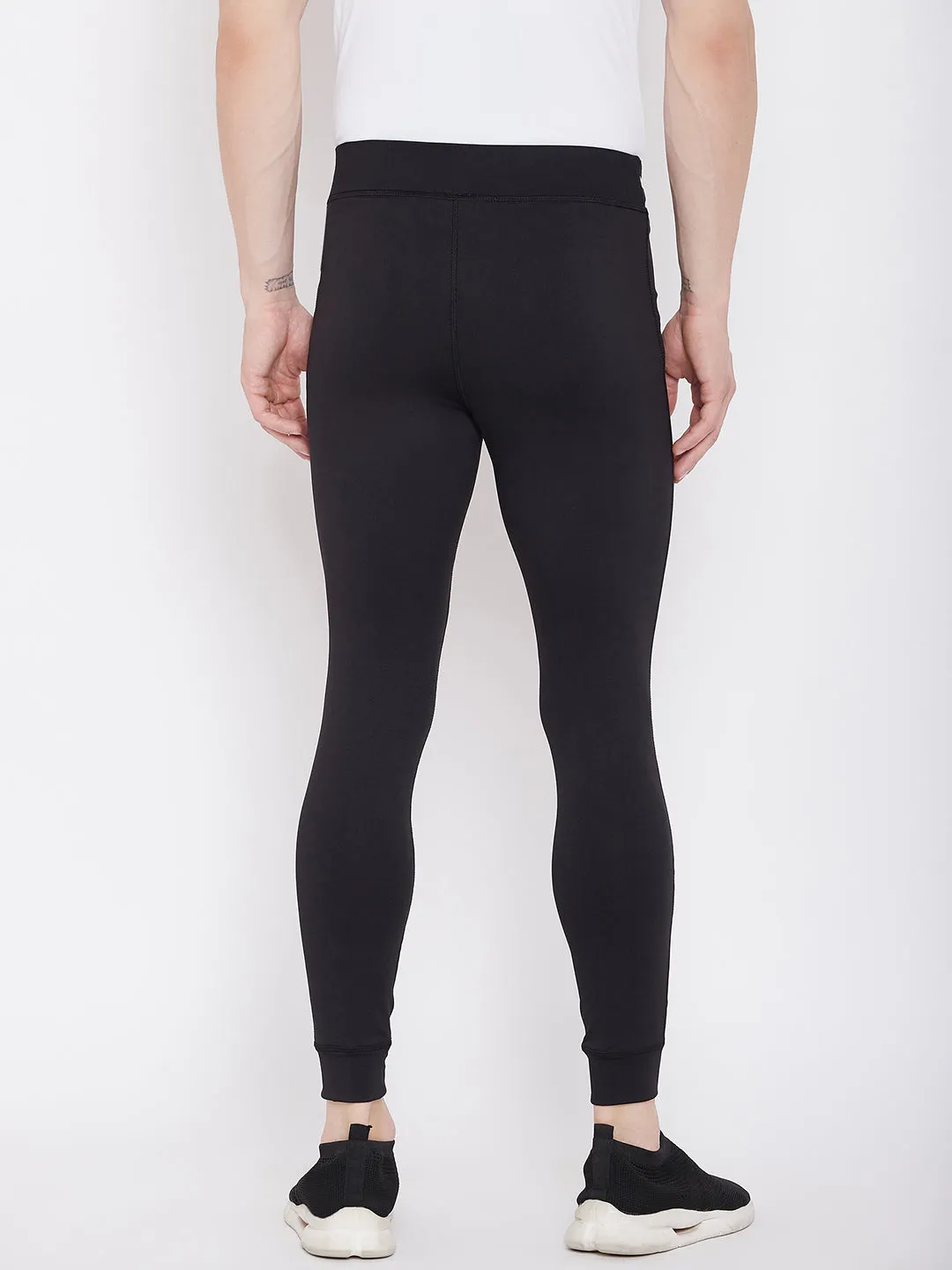 JUMP USA Men Black Solid Active Wear Tights