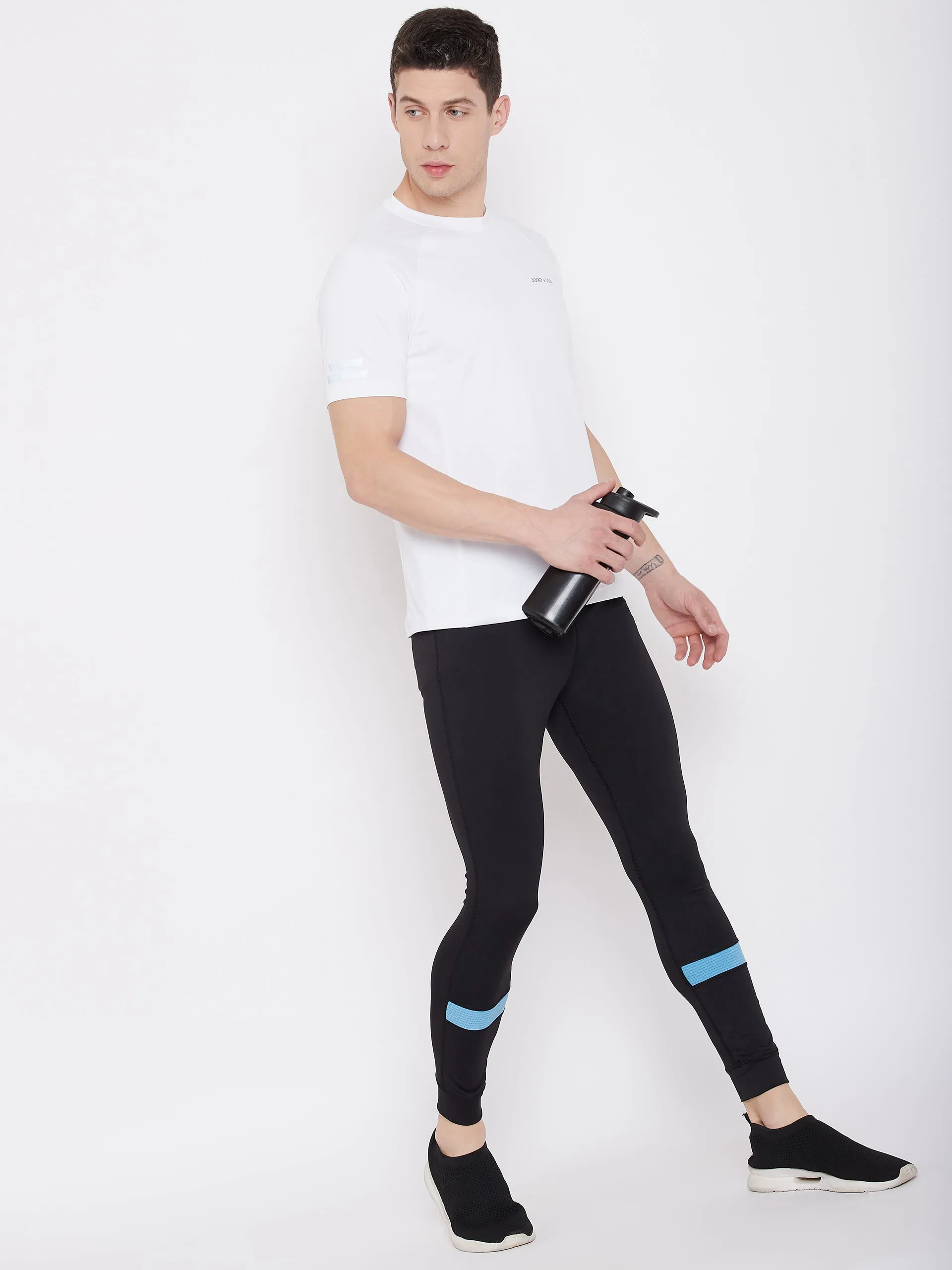 JUMP USA Men Black Solid Active Wear Tights