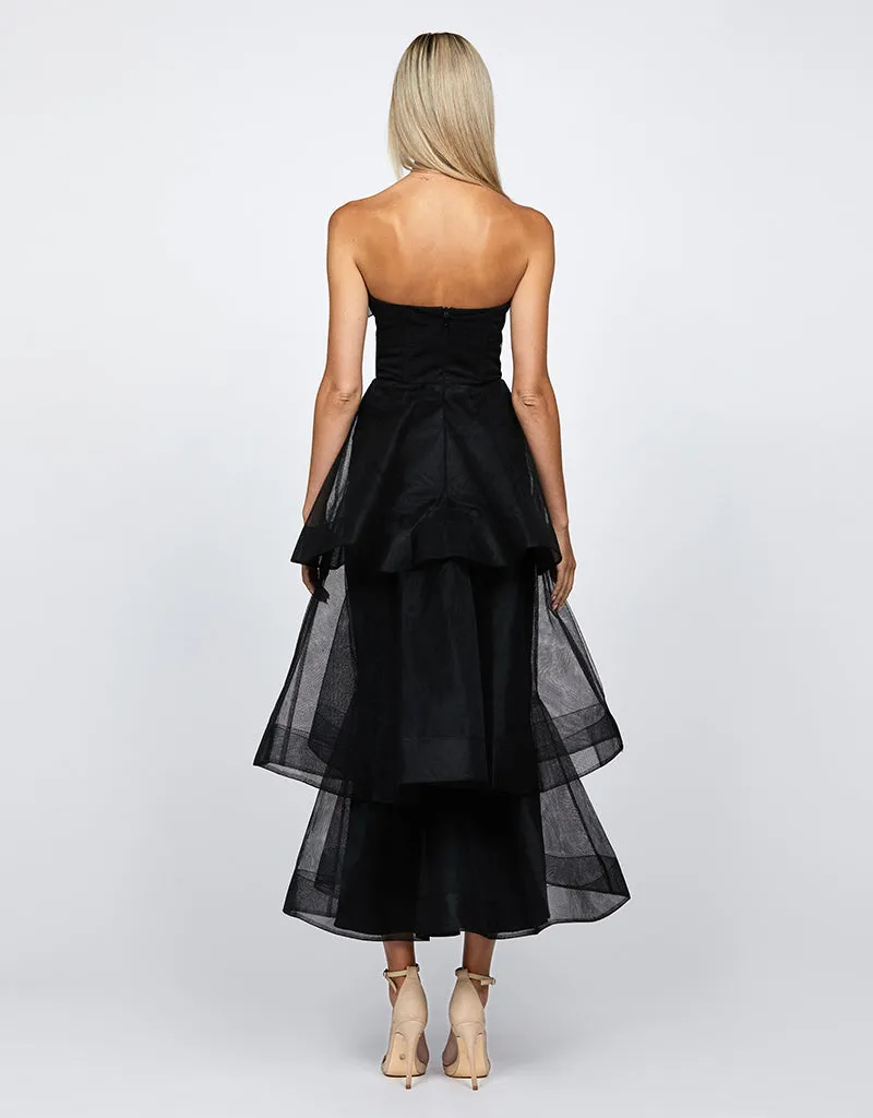 KASCADE TIERED RUFFLE MIDAXI B68D07L