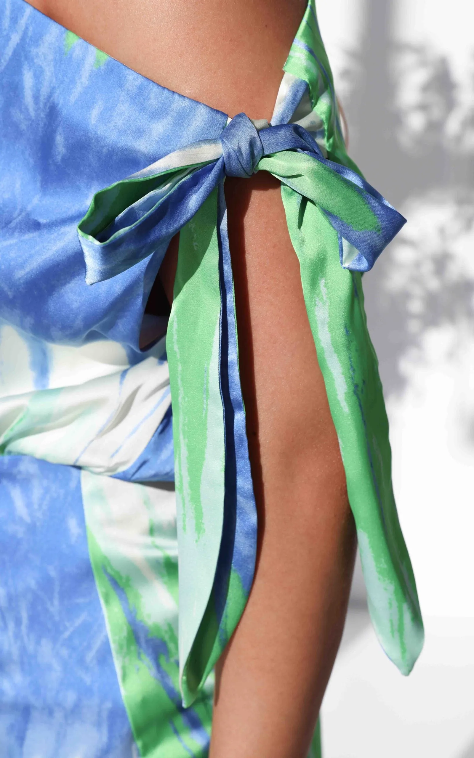 Kayla Maxi Dress - Blue Green Print