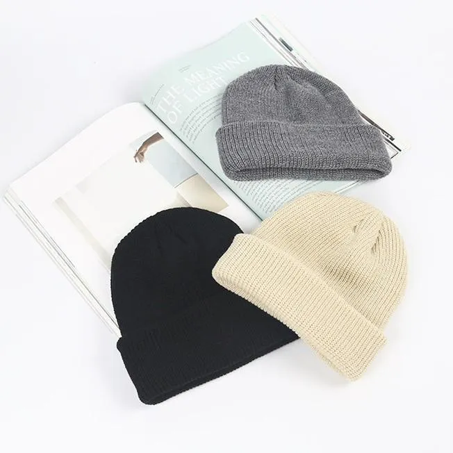 Knit Solid Colors Comfy Beanie Hat