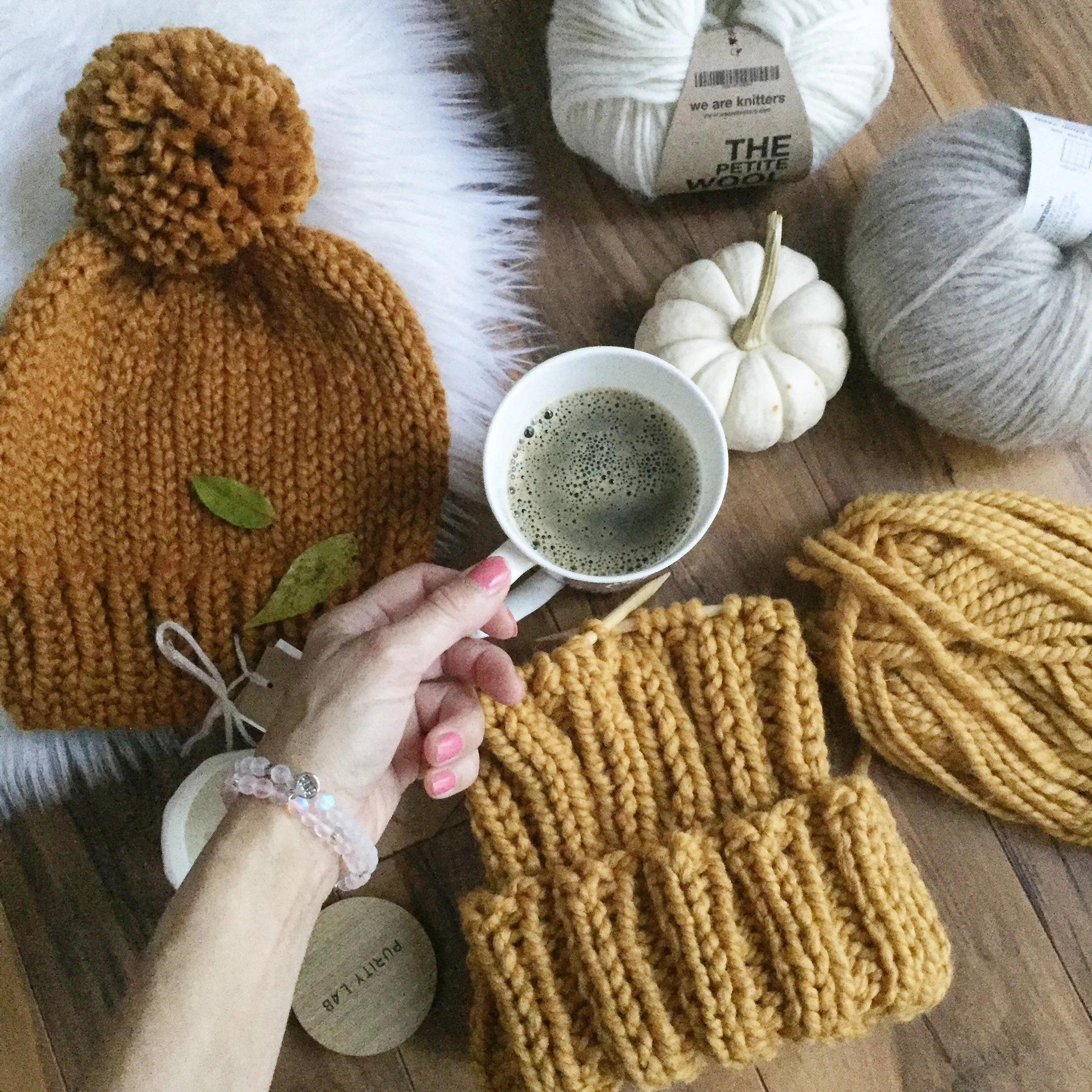 KNITTING PATTERN DIY The Simple Fold Over Beanie, Simple Knit Hat, Easy Toque, Pom Pom Beanie, Women's Warm Beanie