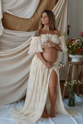 La Rosa Tulle Maxi Two Piece Set - Vanilla