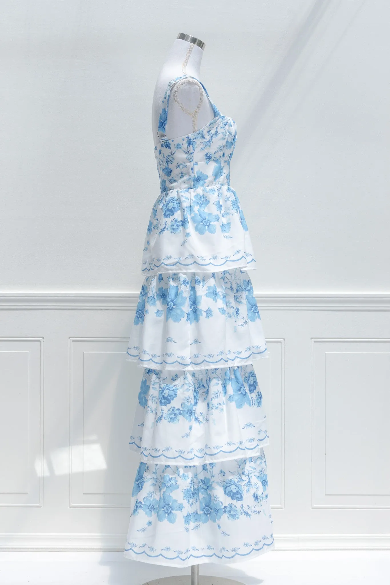 La Vie En Rose Maxi Dress - Sky Blue