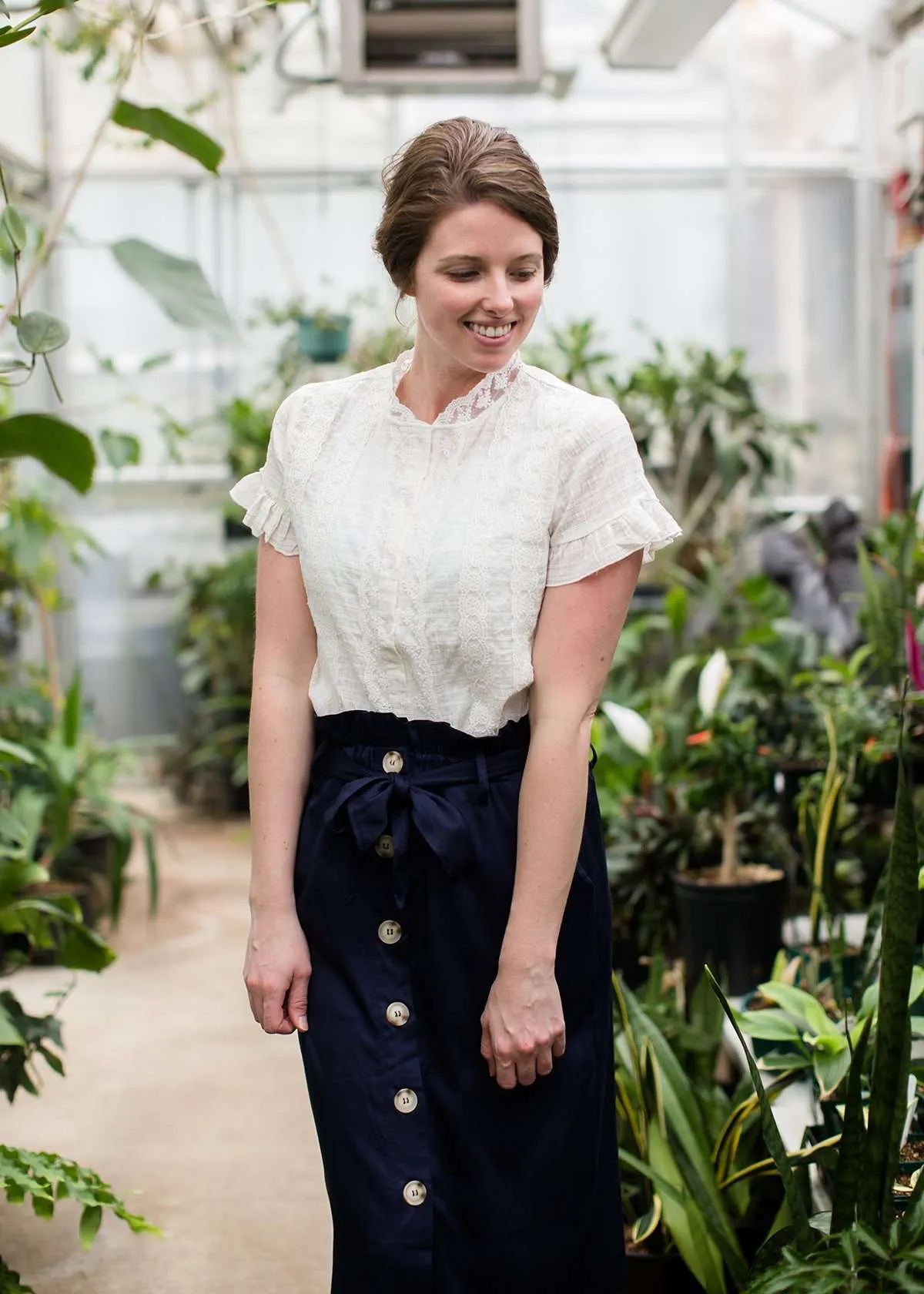 Lace Trim Lattice Top