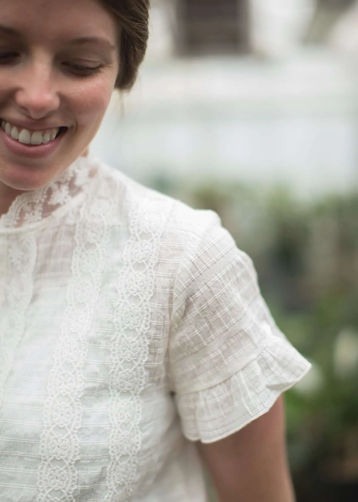 Lace Trim Lattice Top