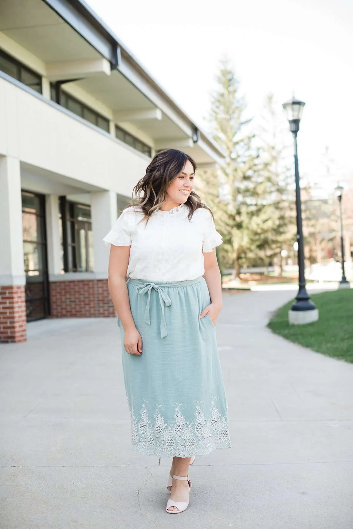 Lace Trim Lattice Top