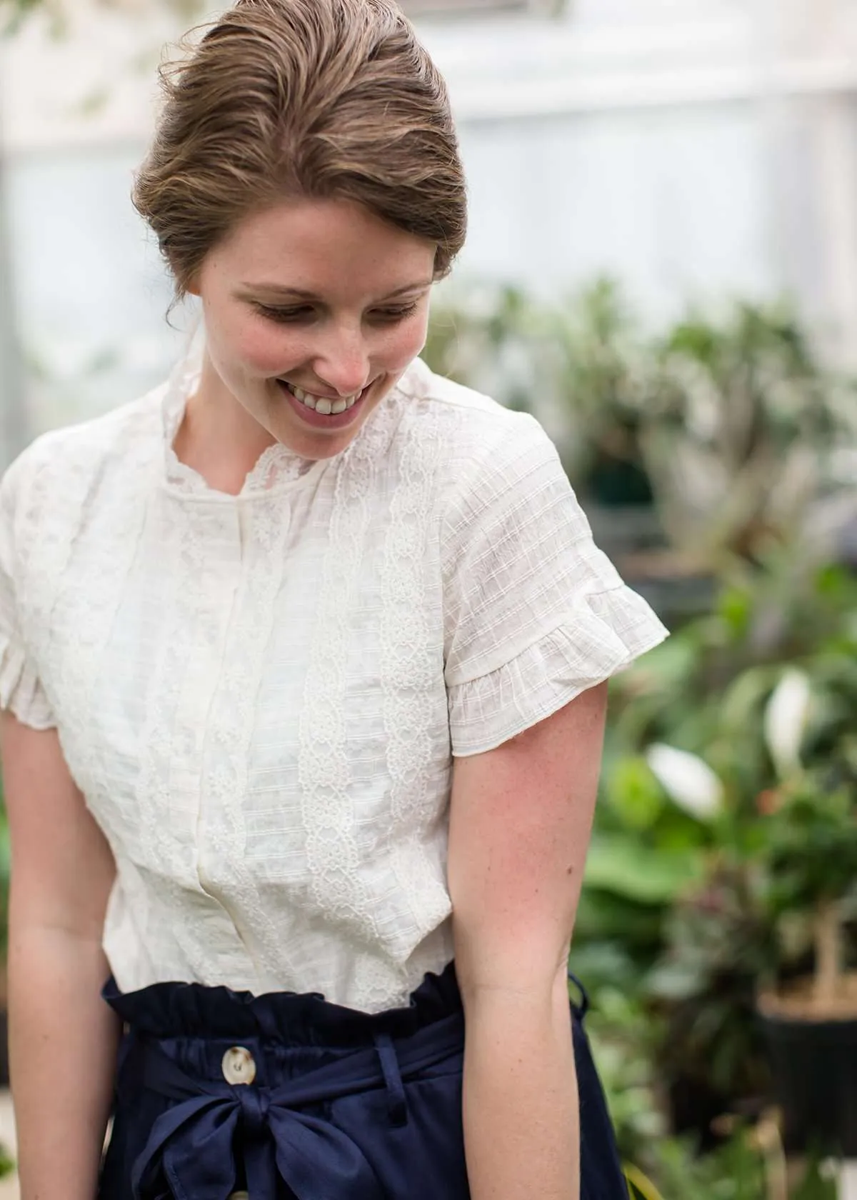 Lace Trim Lattice Top