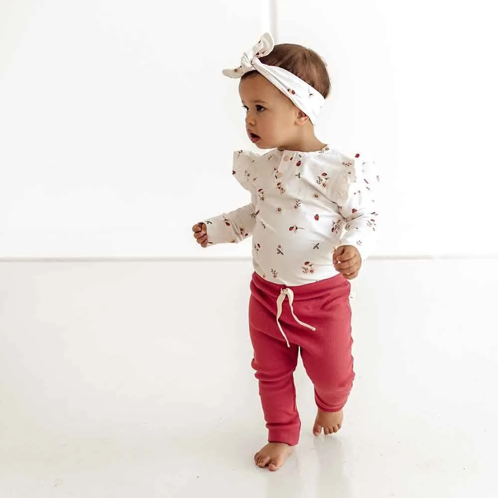 Ladybug Long Sleeve Organic Bodysuit