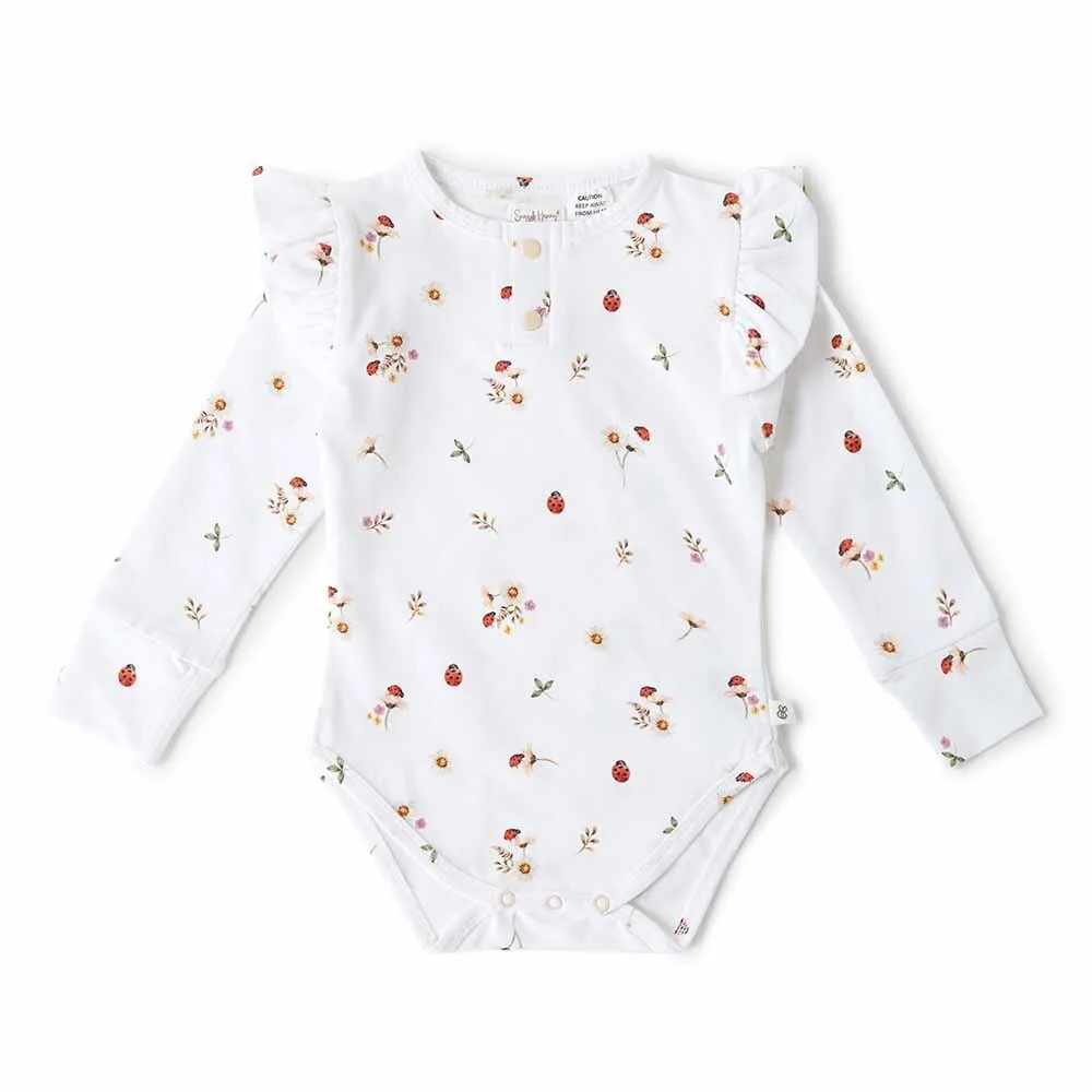 Ladybug Long Sleeve Organic Bodysuit