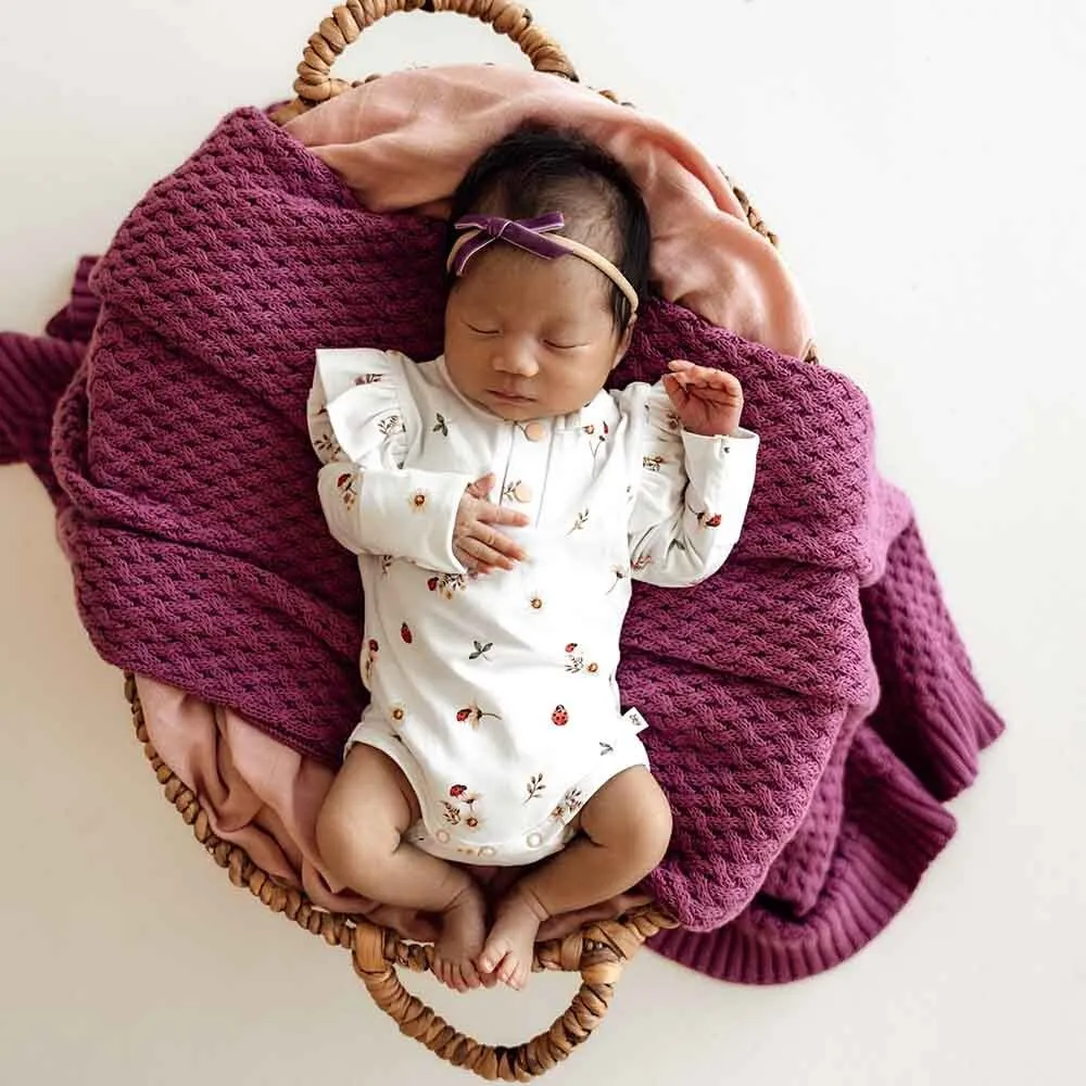 Ladybug Long Sleeve Organic Bodysuit