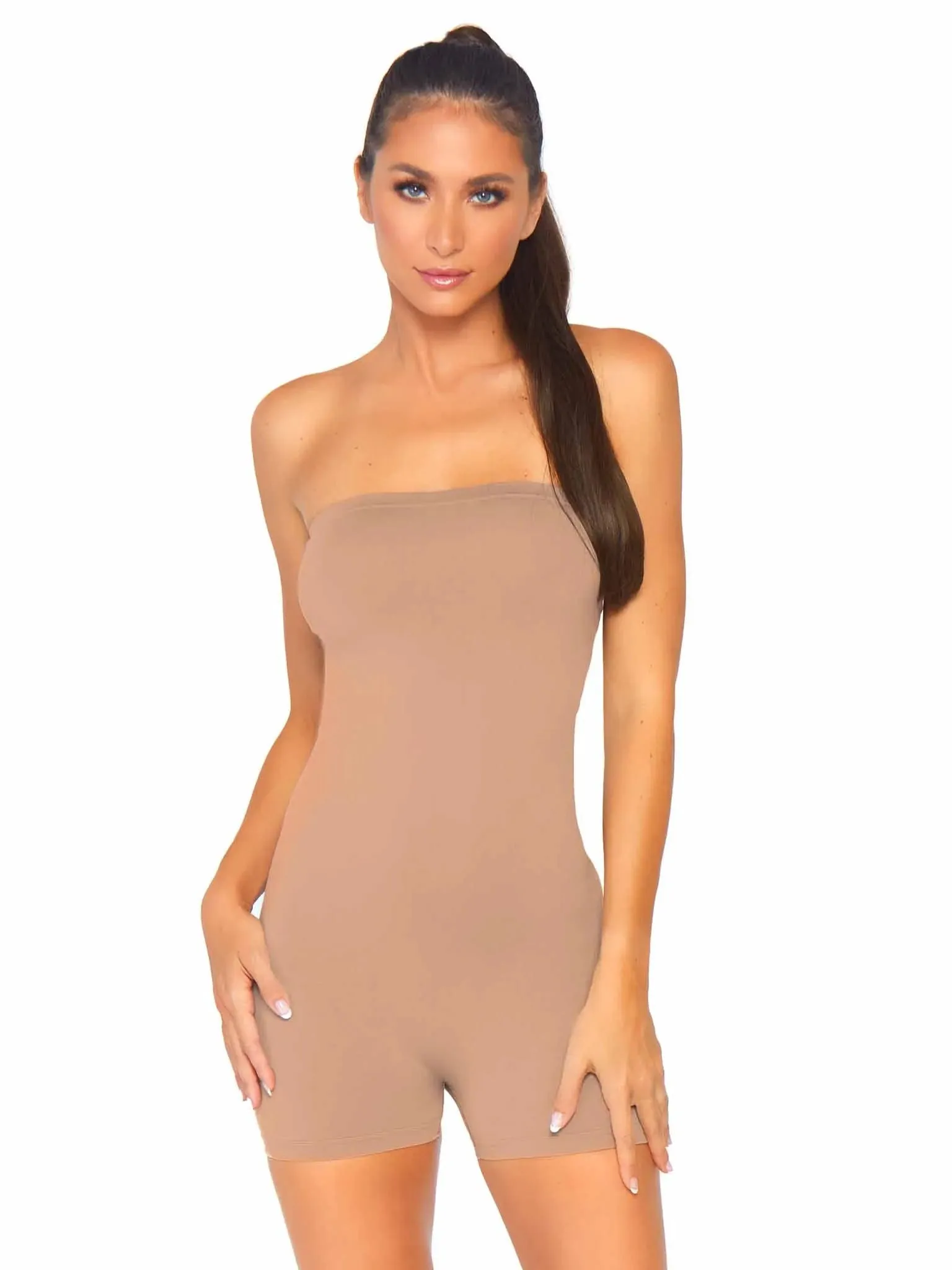 LEG AVENUE NK001 NAKED SHAPEWEAR ROMPER