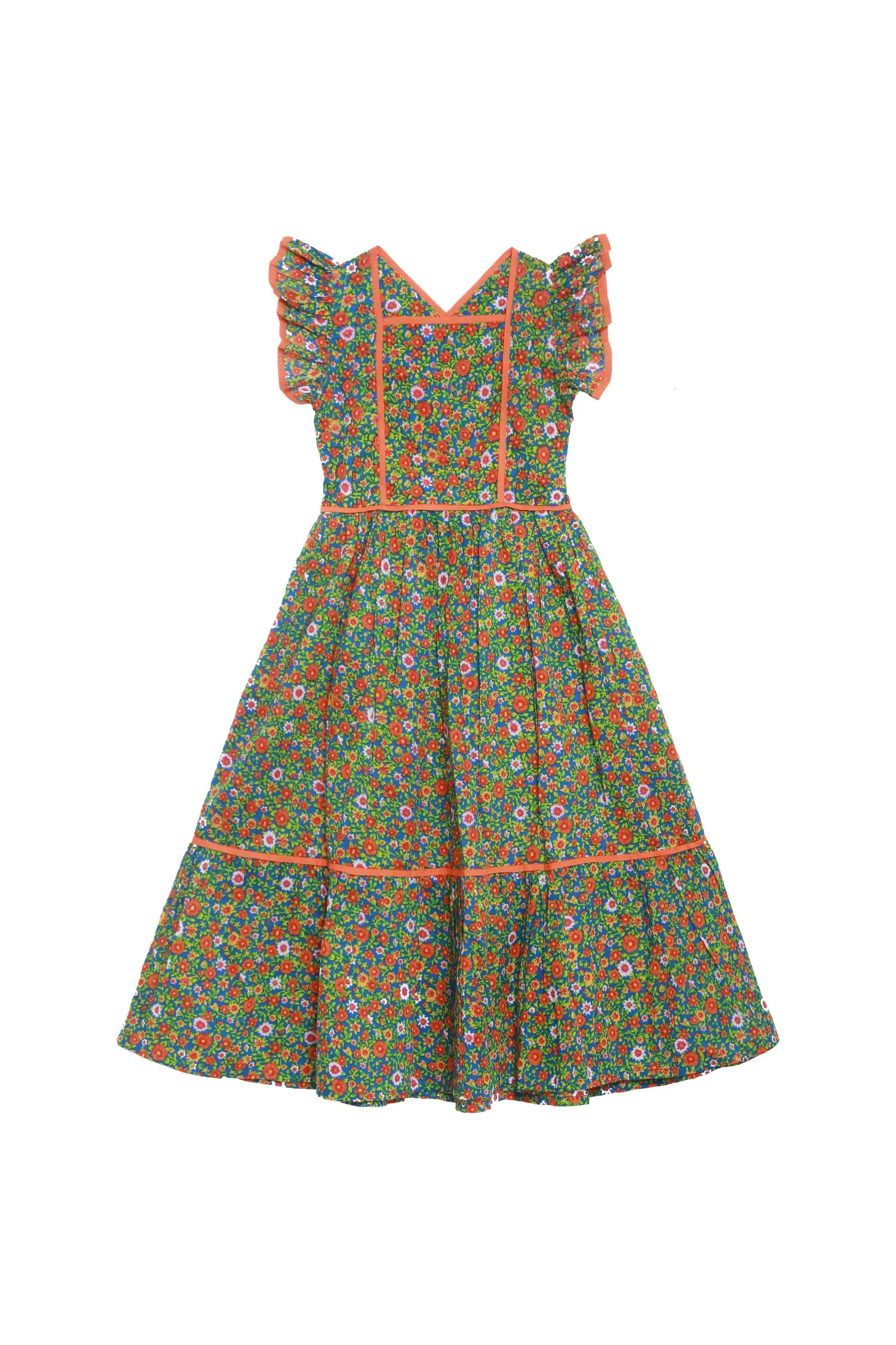 Lilas Dress Seventies Floral