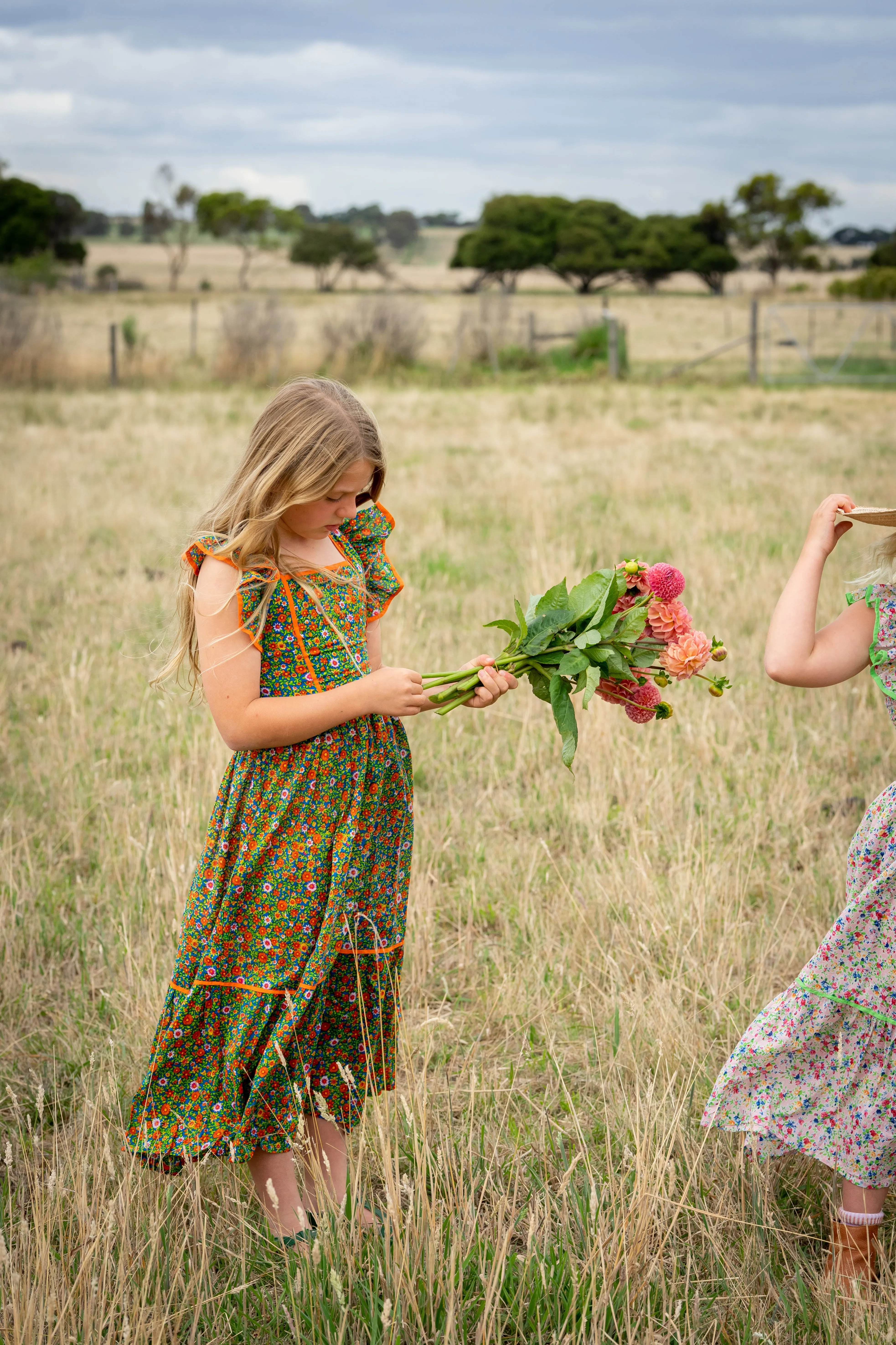 Lilas Dress Seventies Floral