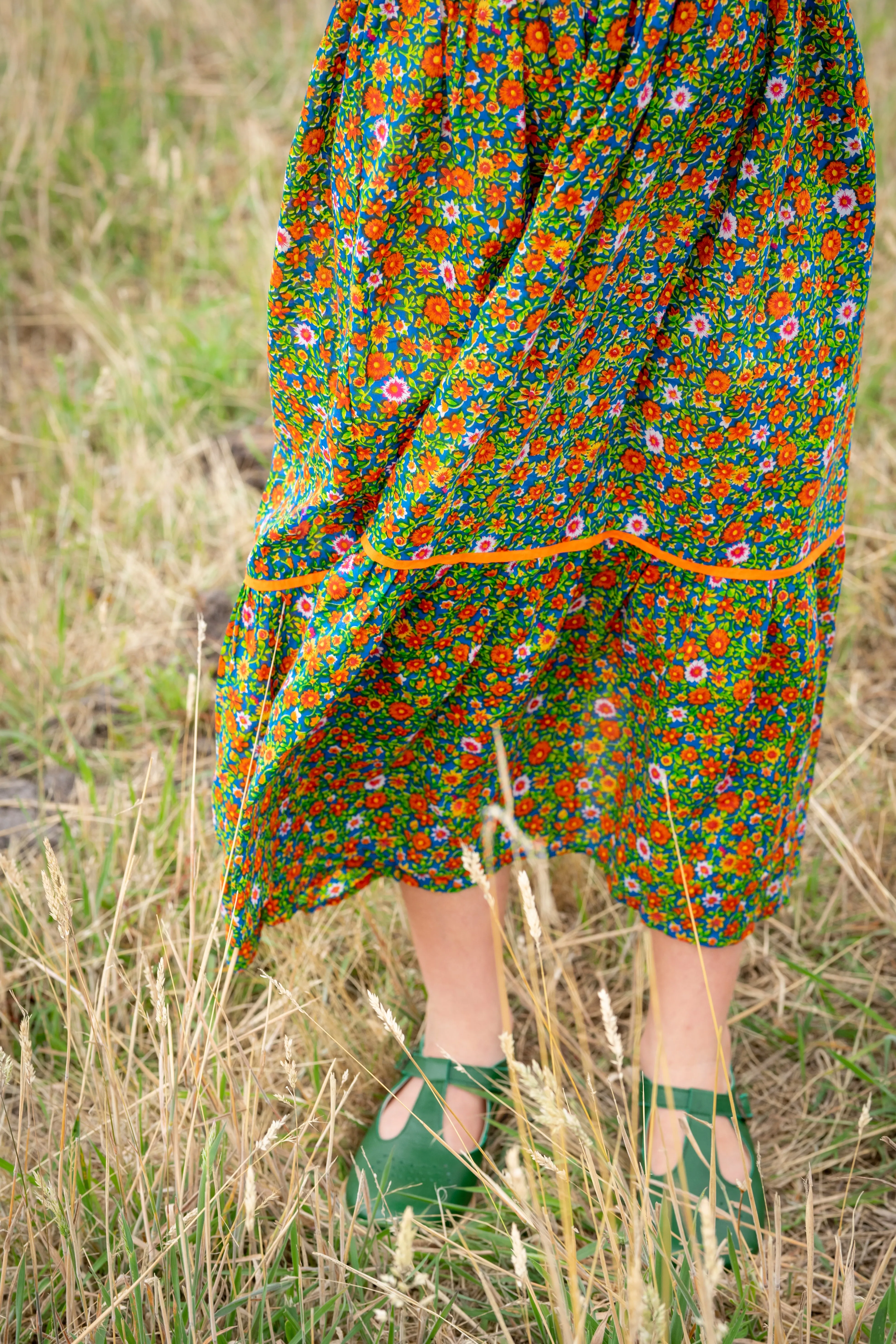 Lilas Dress Seventies Floral