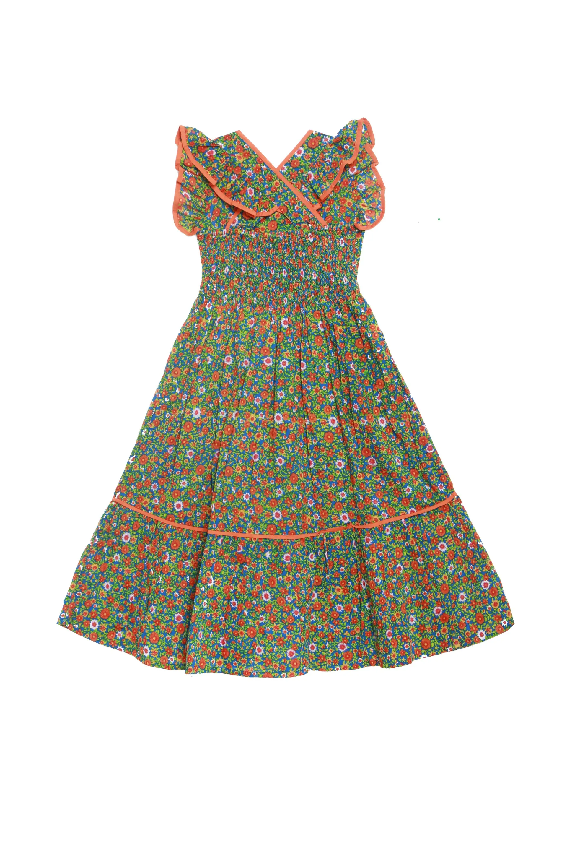 Lilas Dress Seventies Floral
