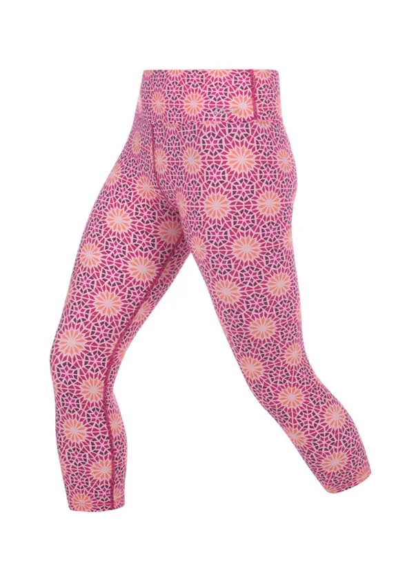 Lorna Jane 7/8 Pink Purple Moroccan Mandala Patterned Yoga Leggings