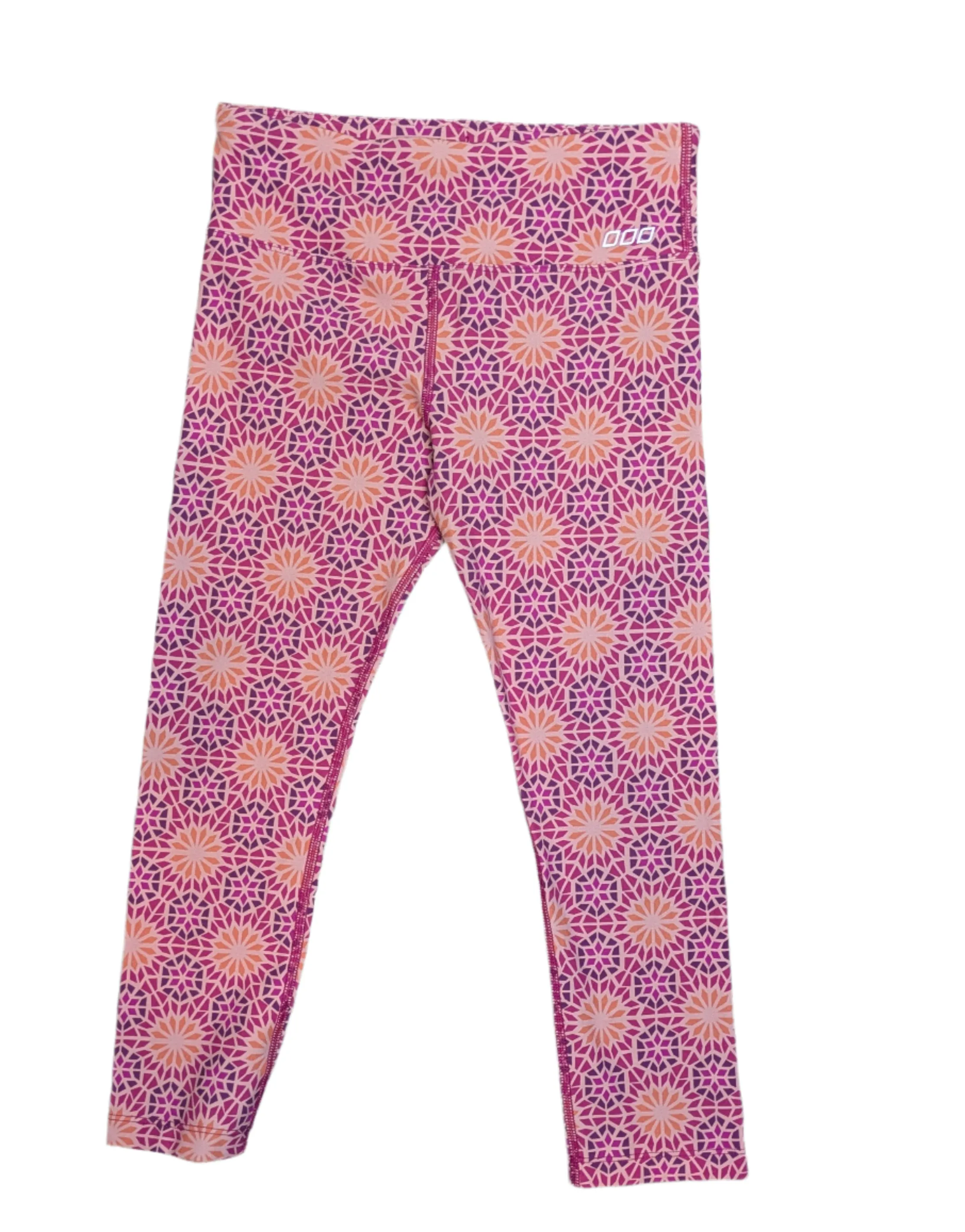 Lorna Jane 7/8 Pink Purple Moroccan Mandala Patterned Yoga Leggings
