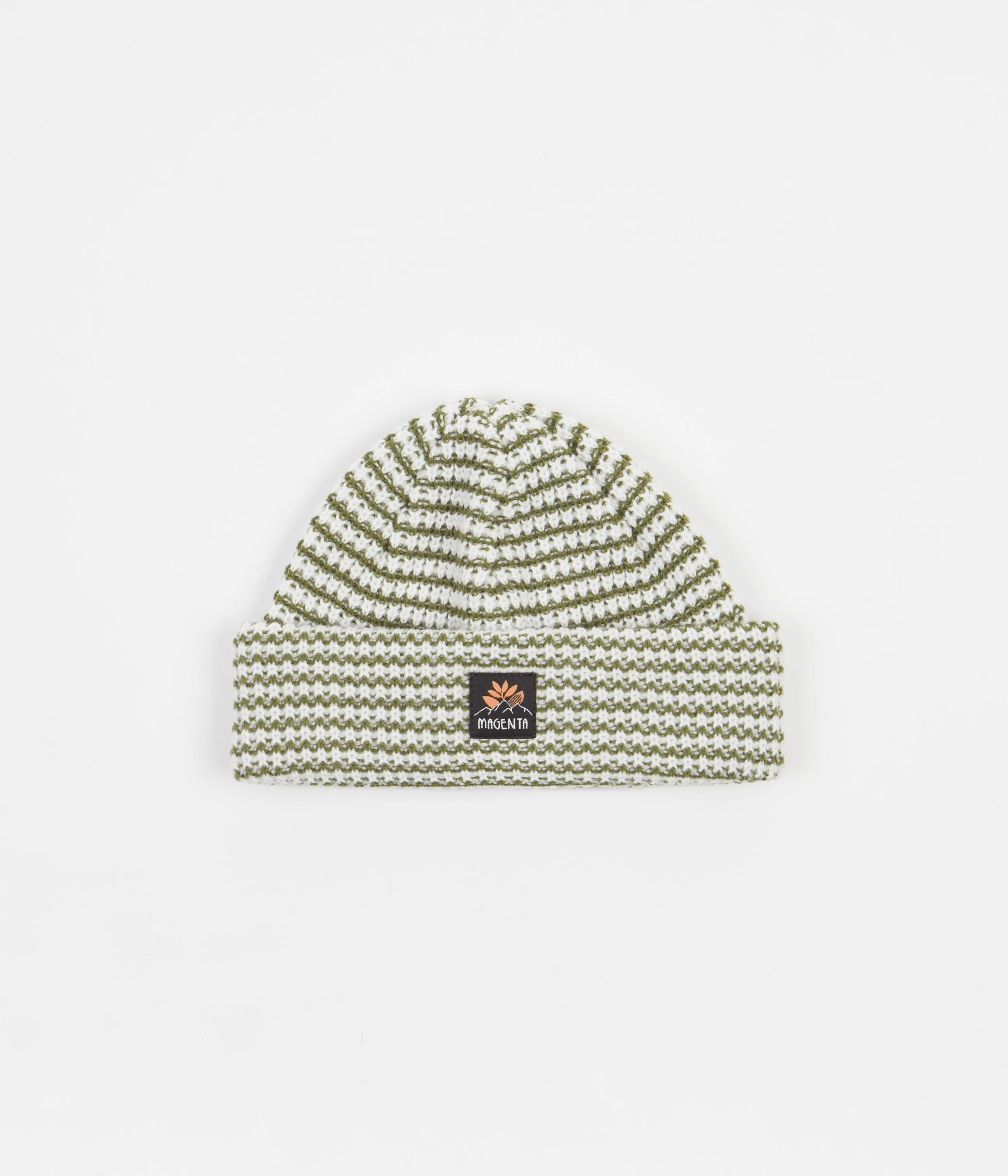 Magenta Stripe Beanie - Green