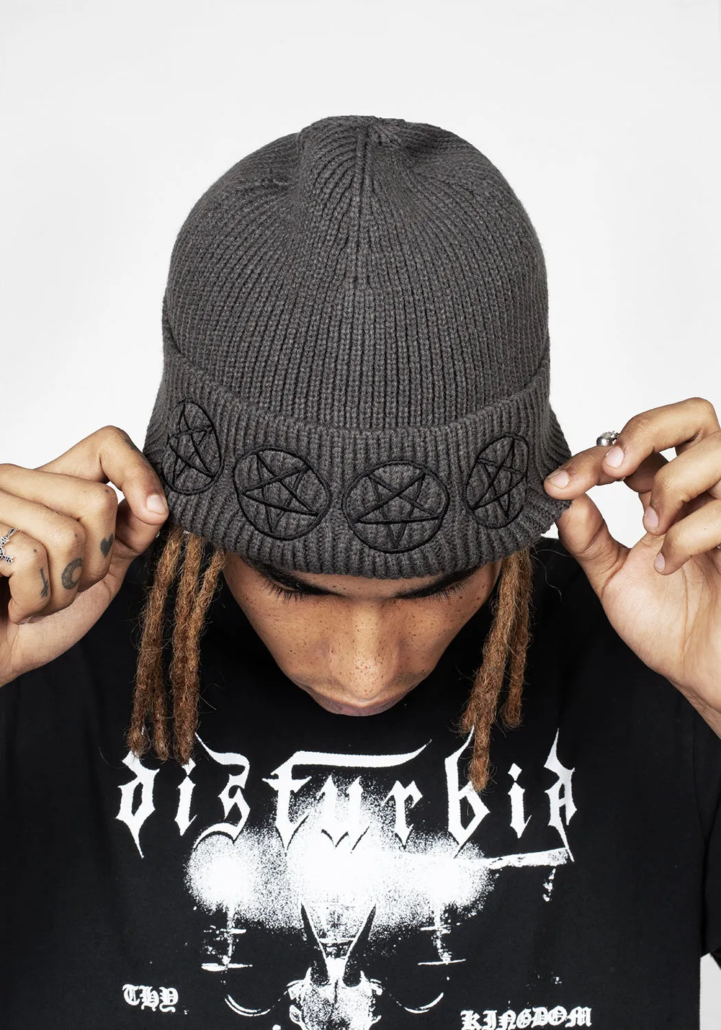 Manon Embroidered Fisherman Beanie