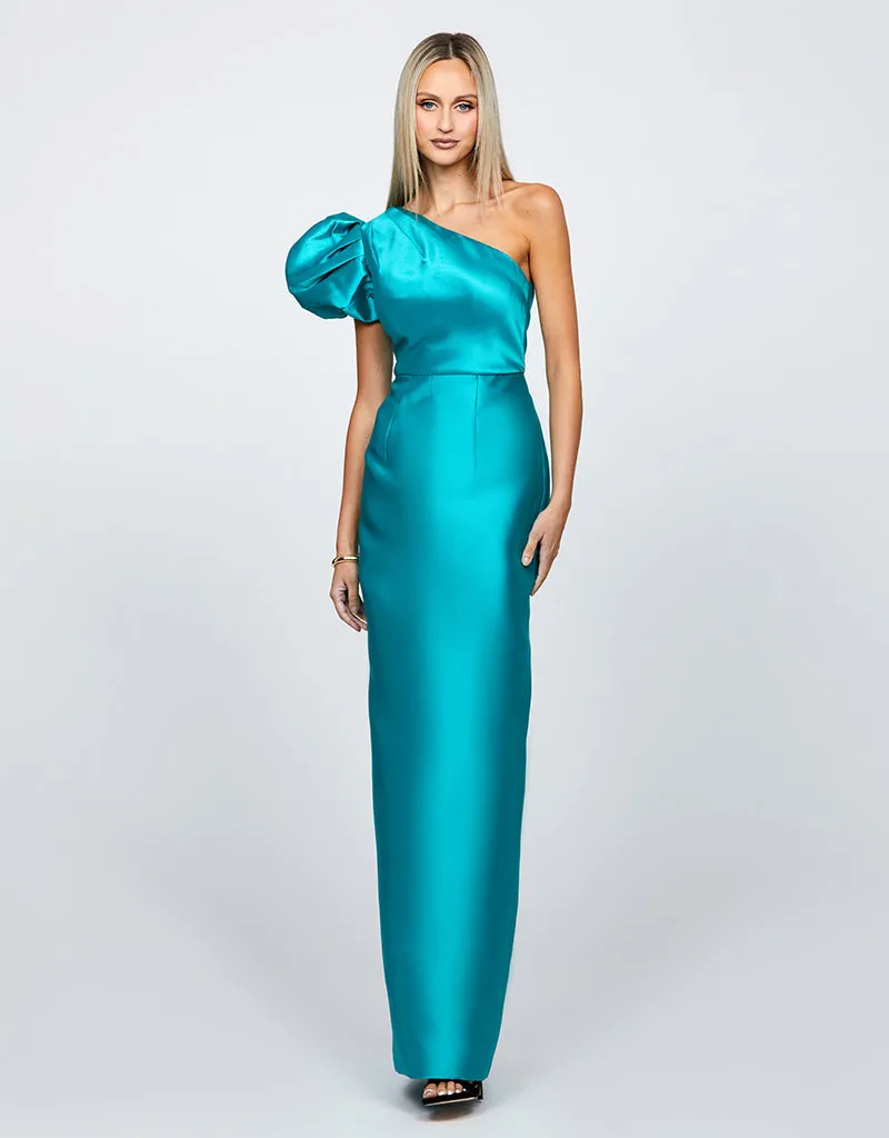 MARCHESA ONE SHOULDER GOWN B65D18L