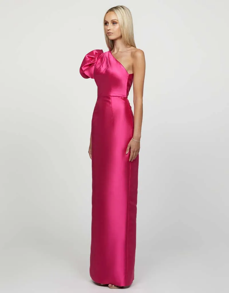 MARCHESA ONE SHOULDER GOWN B65D18L