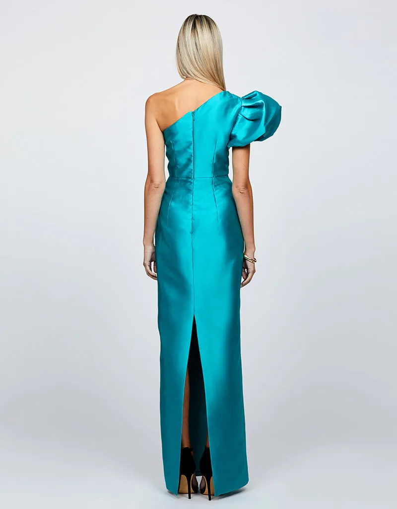 MARCHESA ONE SHOULDER GOWN B65D18L