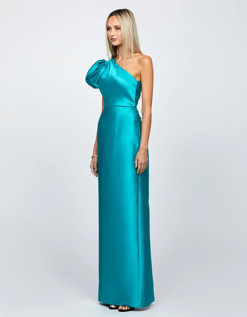 MARCHESA ONE SHOULDER GOWN B65D18L