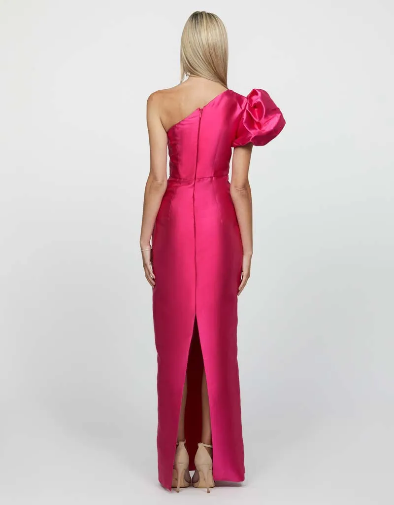 MARCHESA ONE SHOULDER GOWN B65D18L