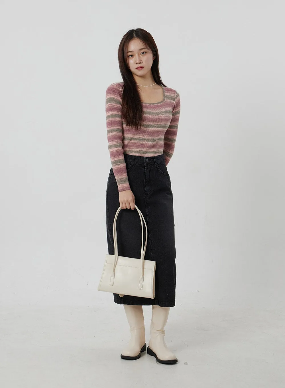 Maxi Black Skirt OF302