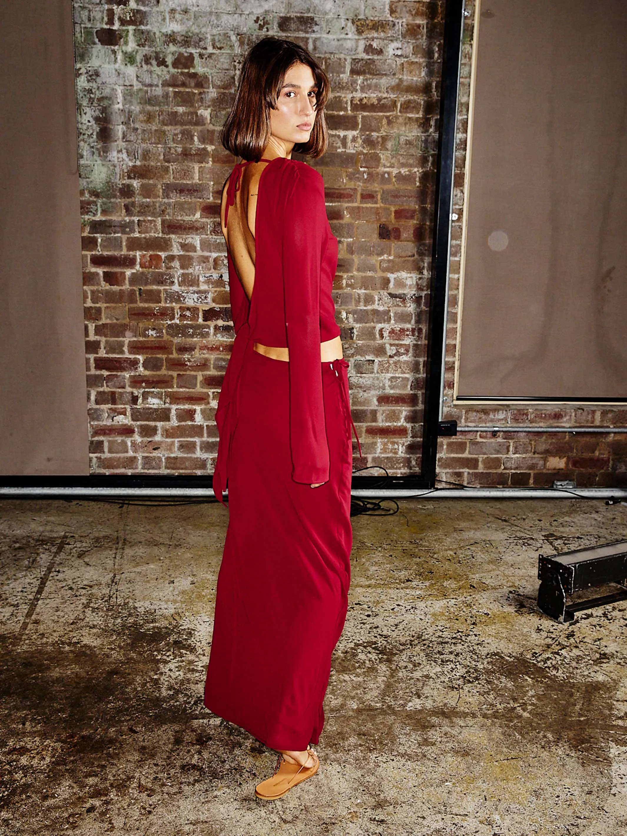 Maxine Maxi Skirt Burgundy