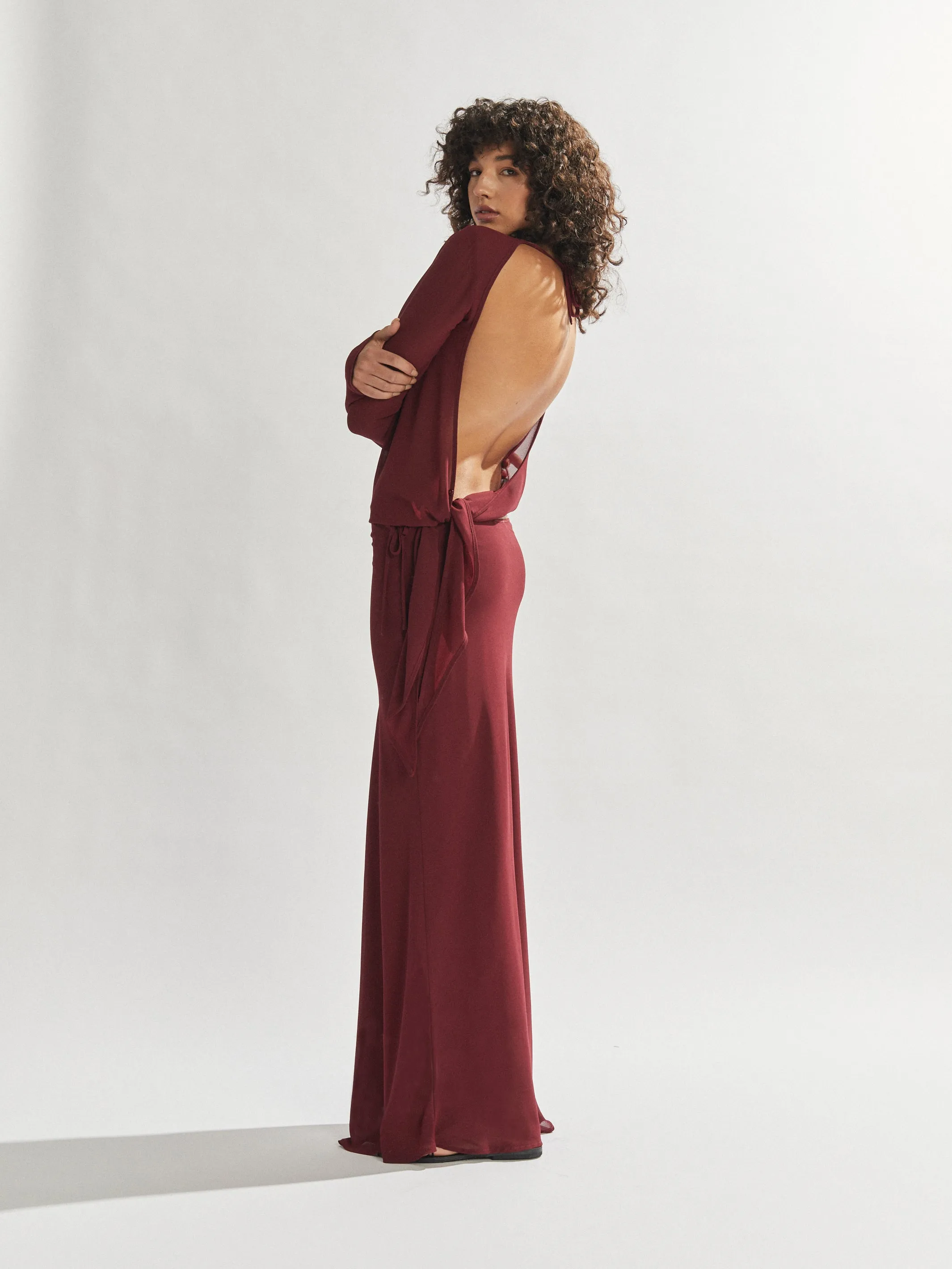 Maxine Maxi Skirt Burgundy