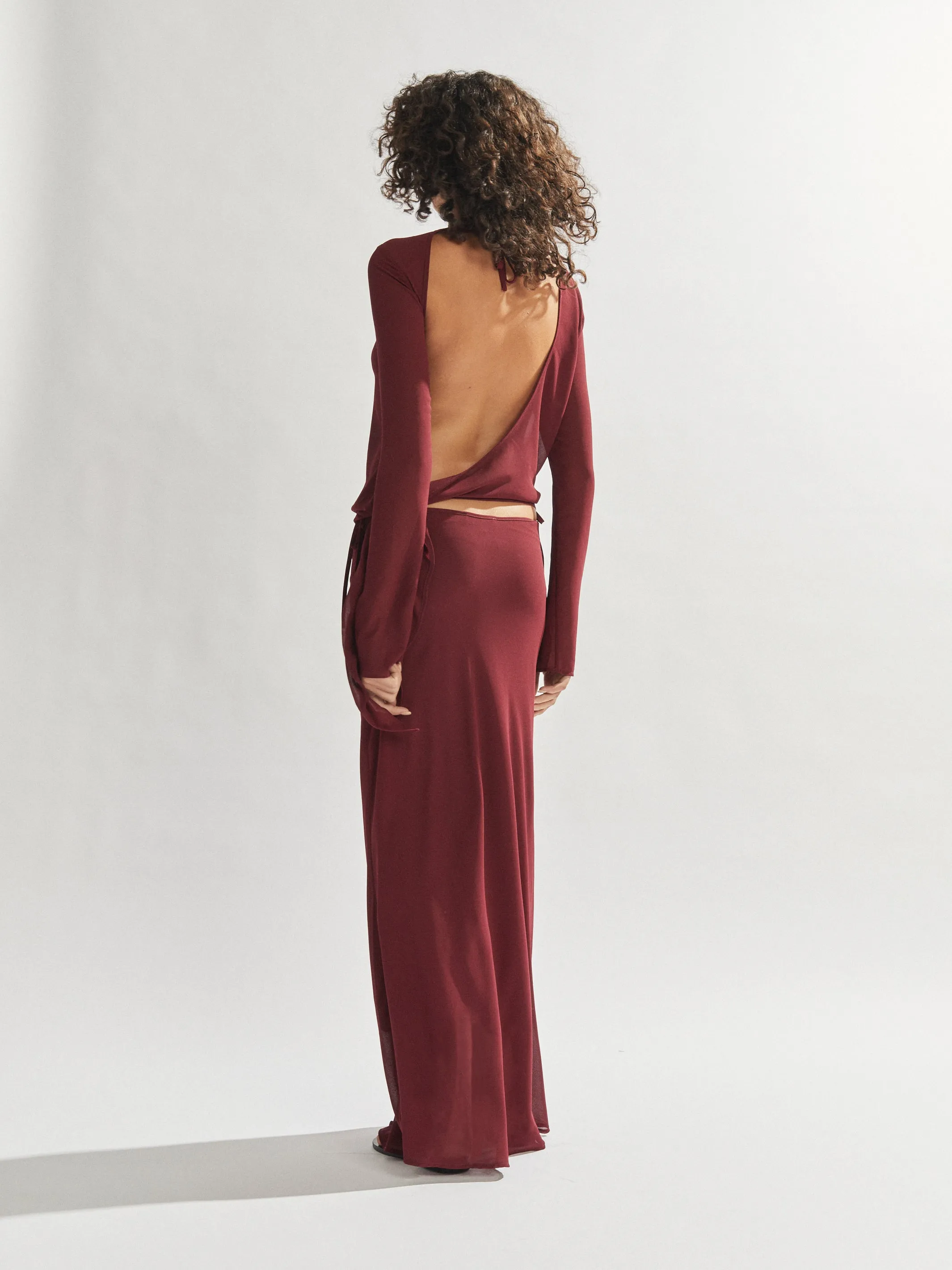 Maxine Maxi Skirt Burgundy