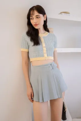 MEA KNIT TOP IN BUTTER/SKY
