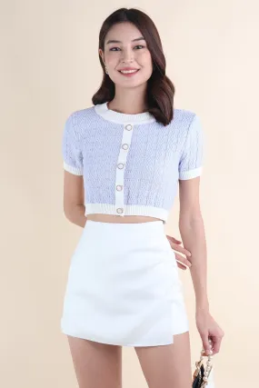 MEA KNIT TOP IN PERIWINKLE