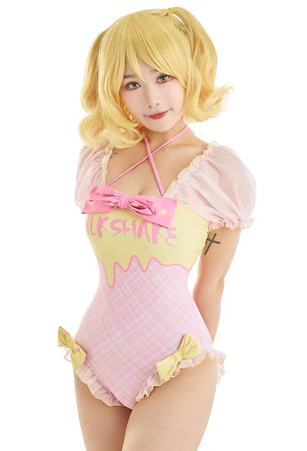 Milkshake Ribbon Ruffle Onesie