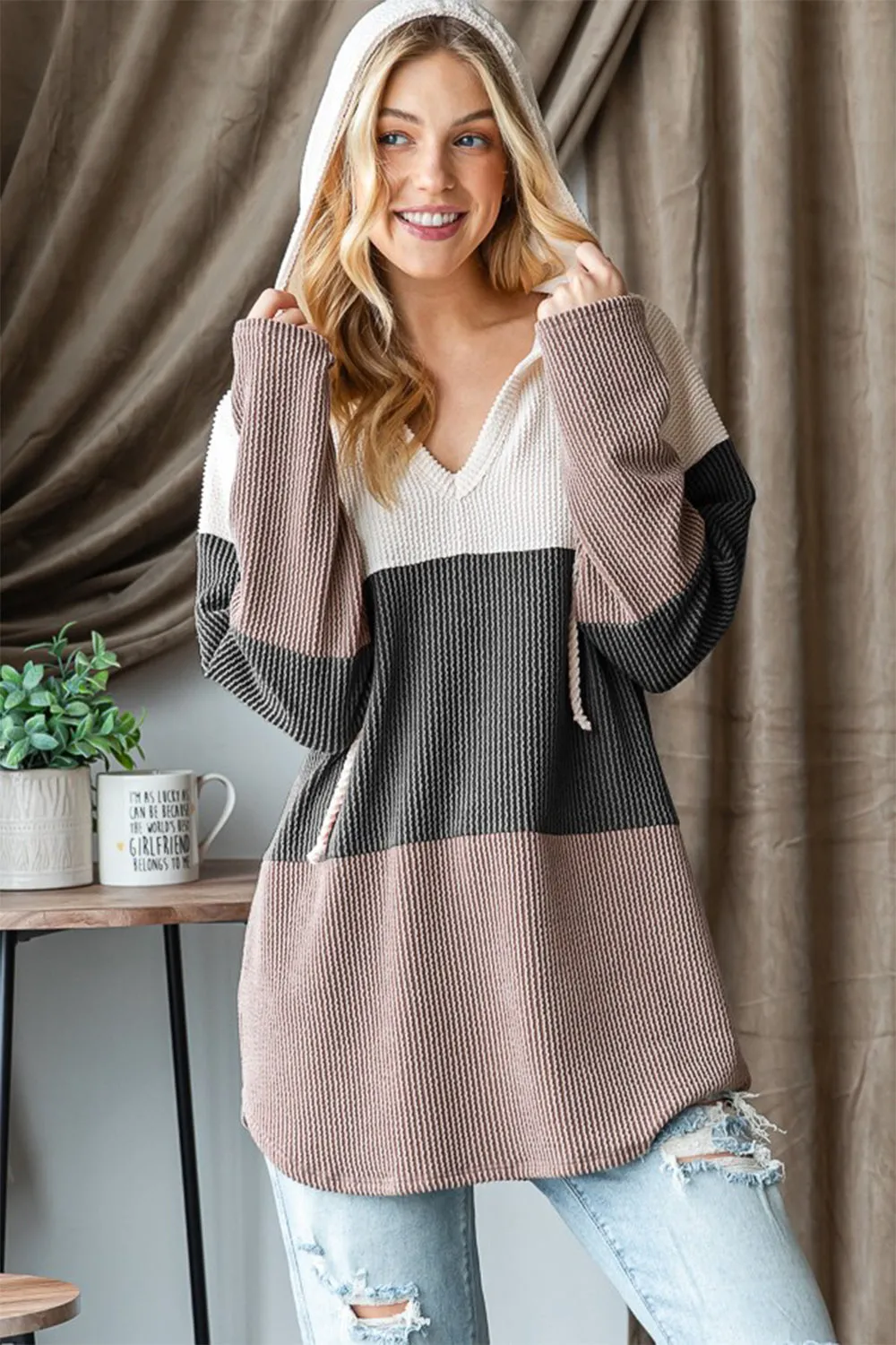 Modern Color Block Hoodie