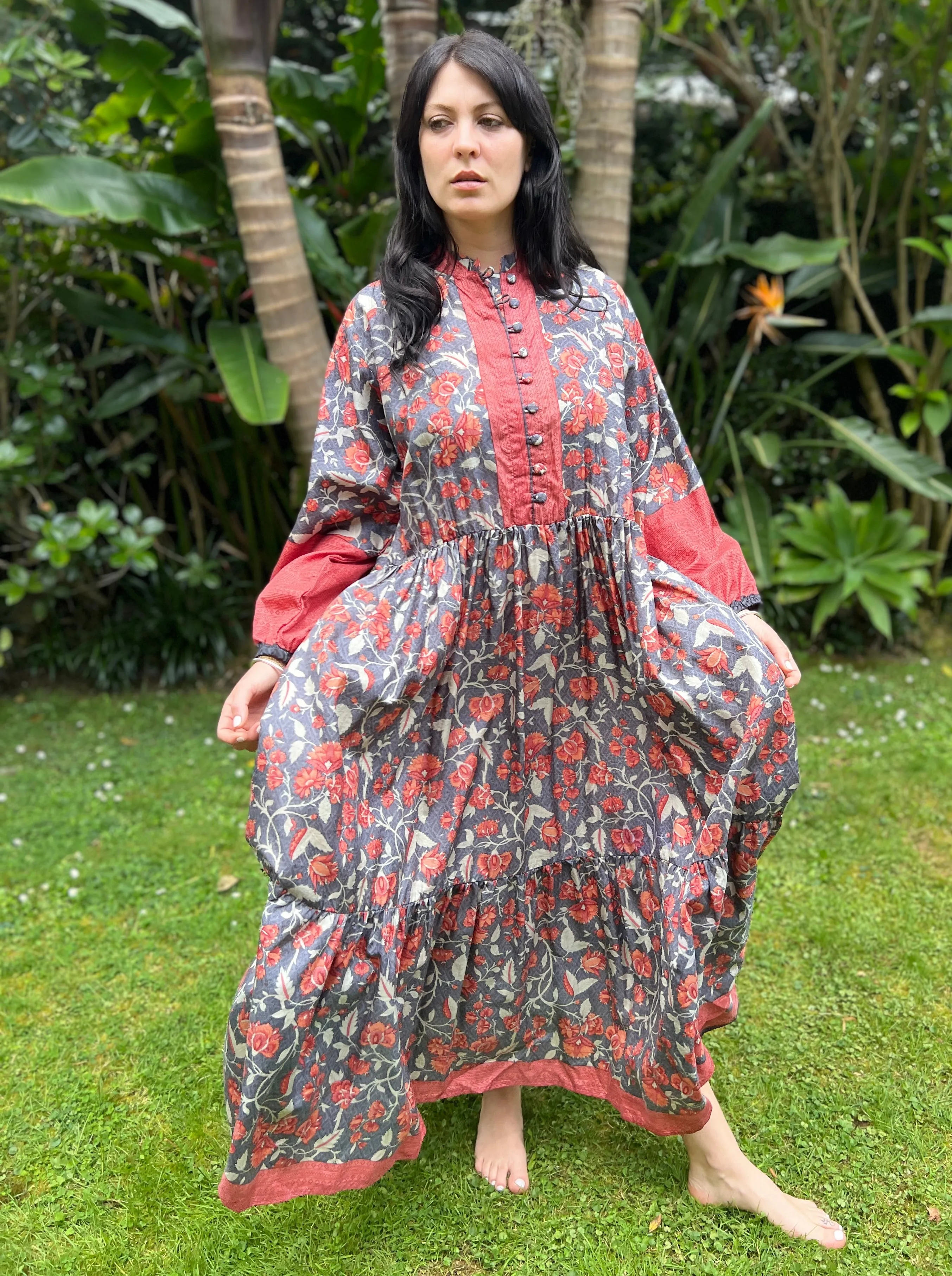 Moonlight Dress -  Charcoal Rust (L)