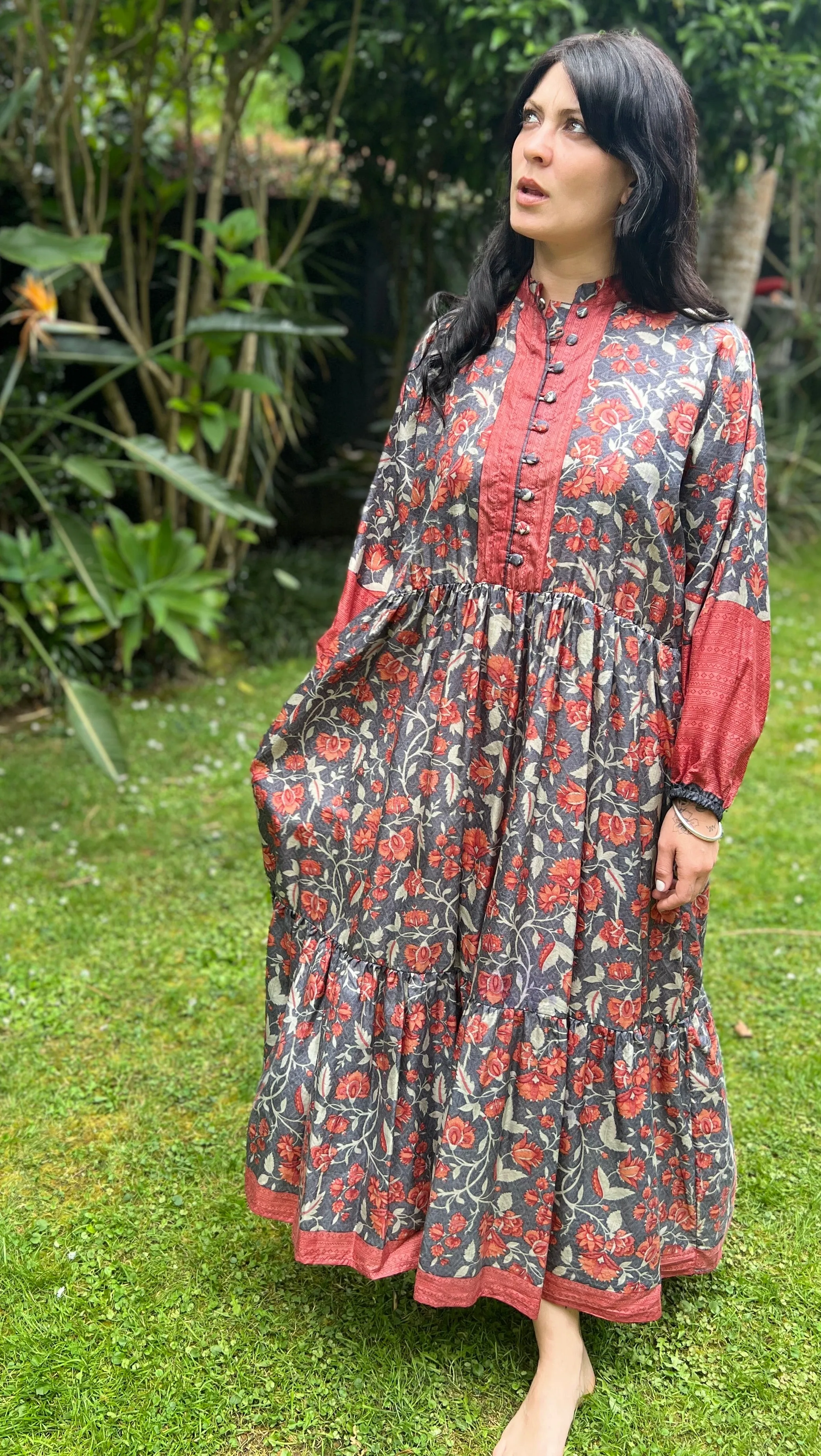 Moonlight Dress -  Charcoal Rust (L)