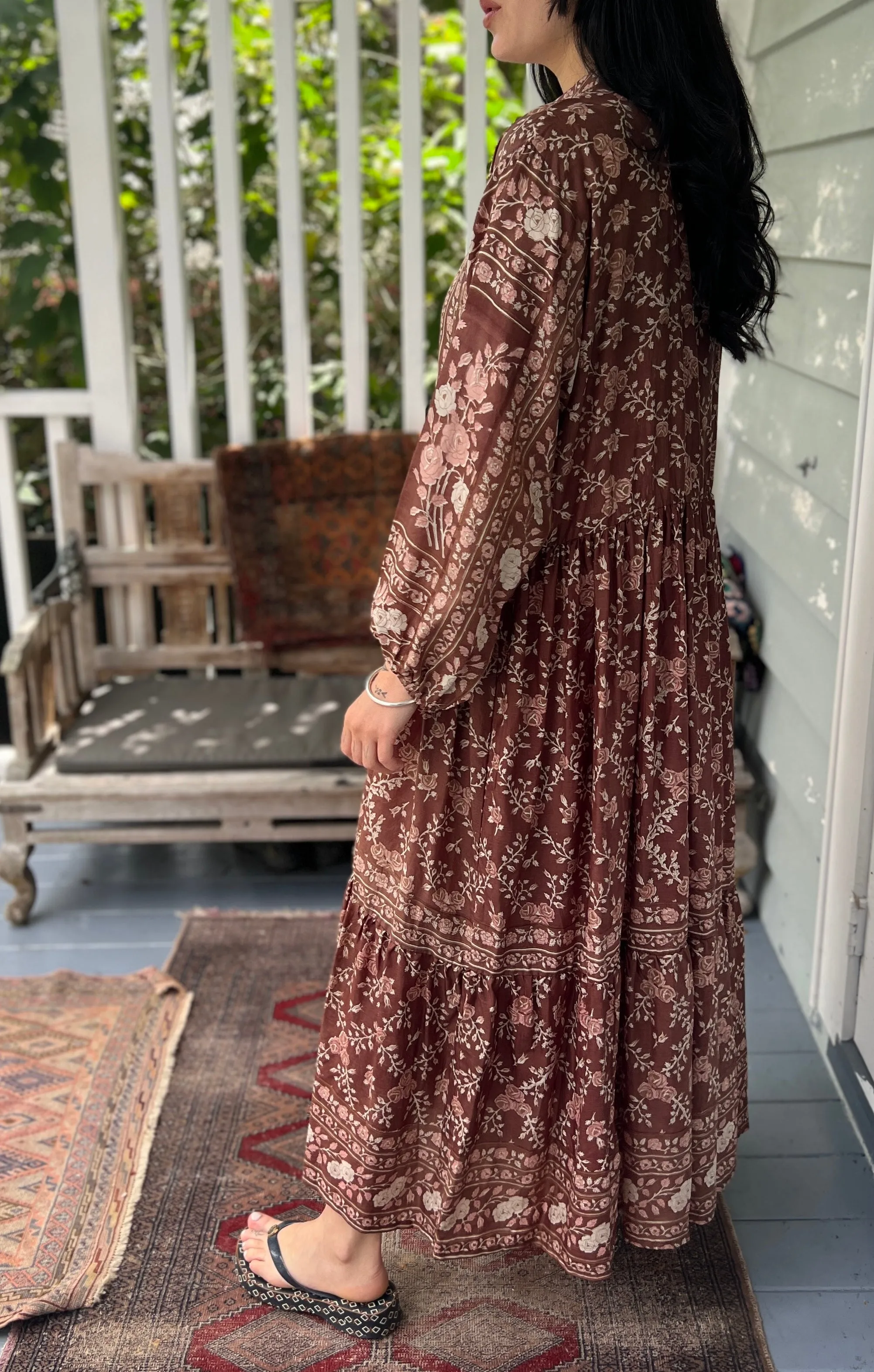 Moonlight Dress - Chocolate Roses (L)