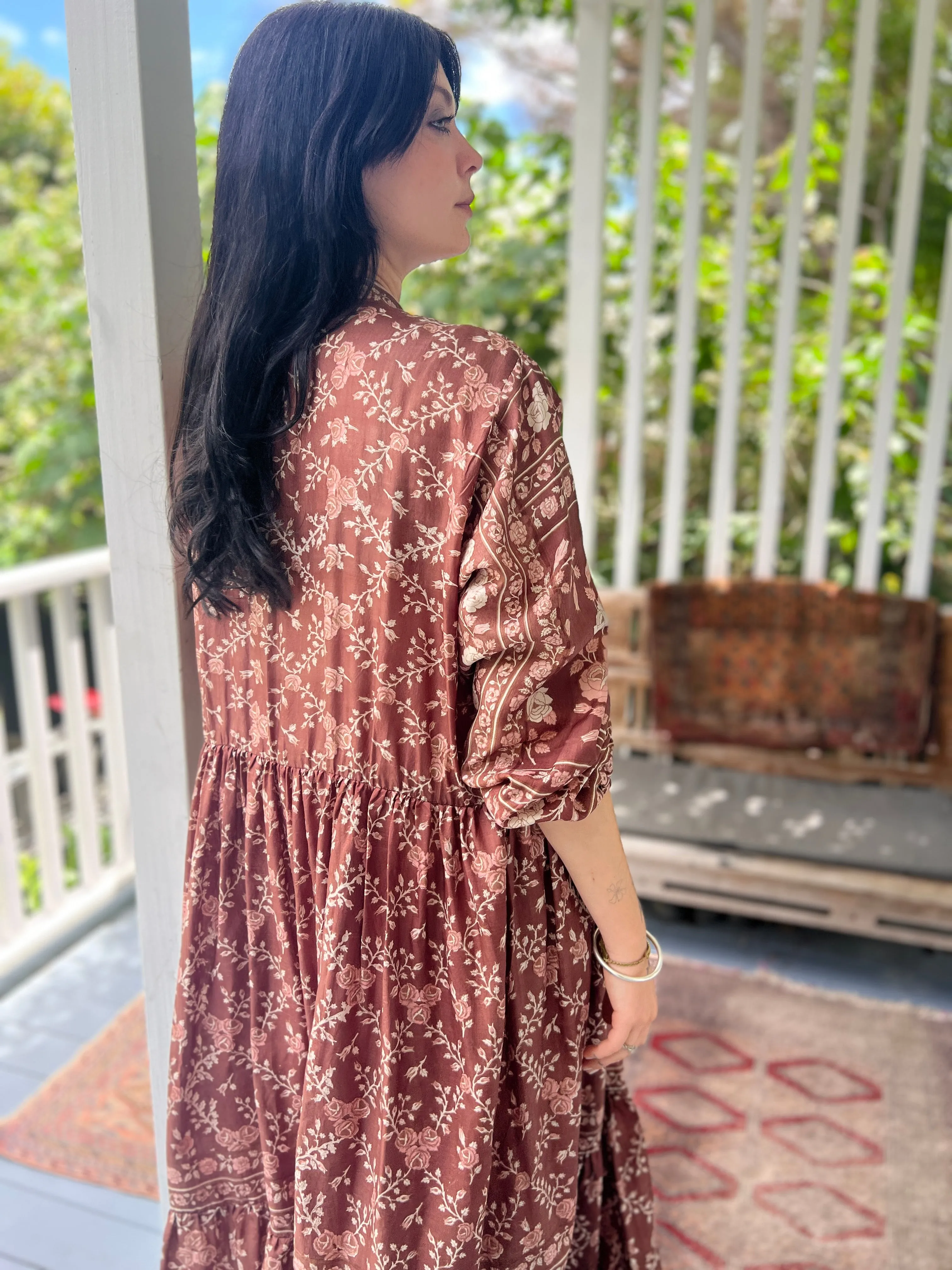 Moonlight Dress - Chocolate Roses (L)