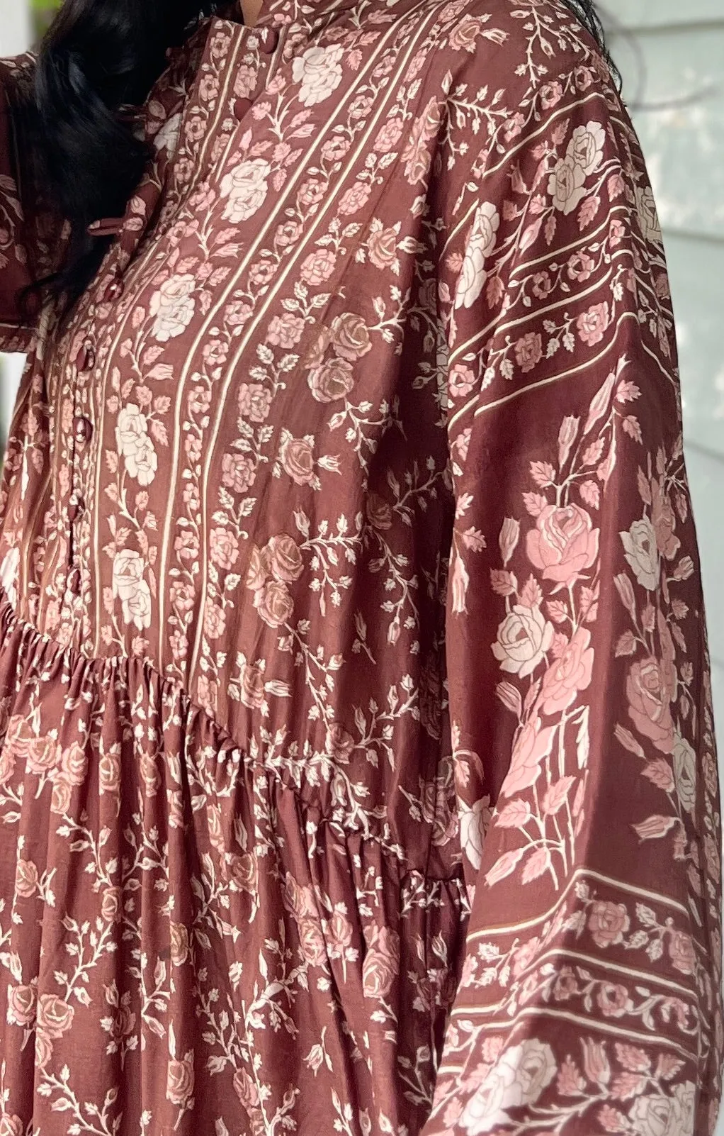 Moonlight Dress - Chocolate Roses (L)