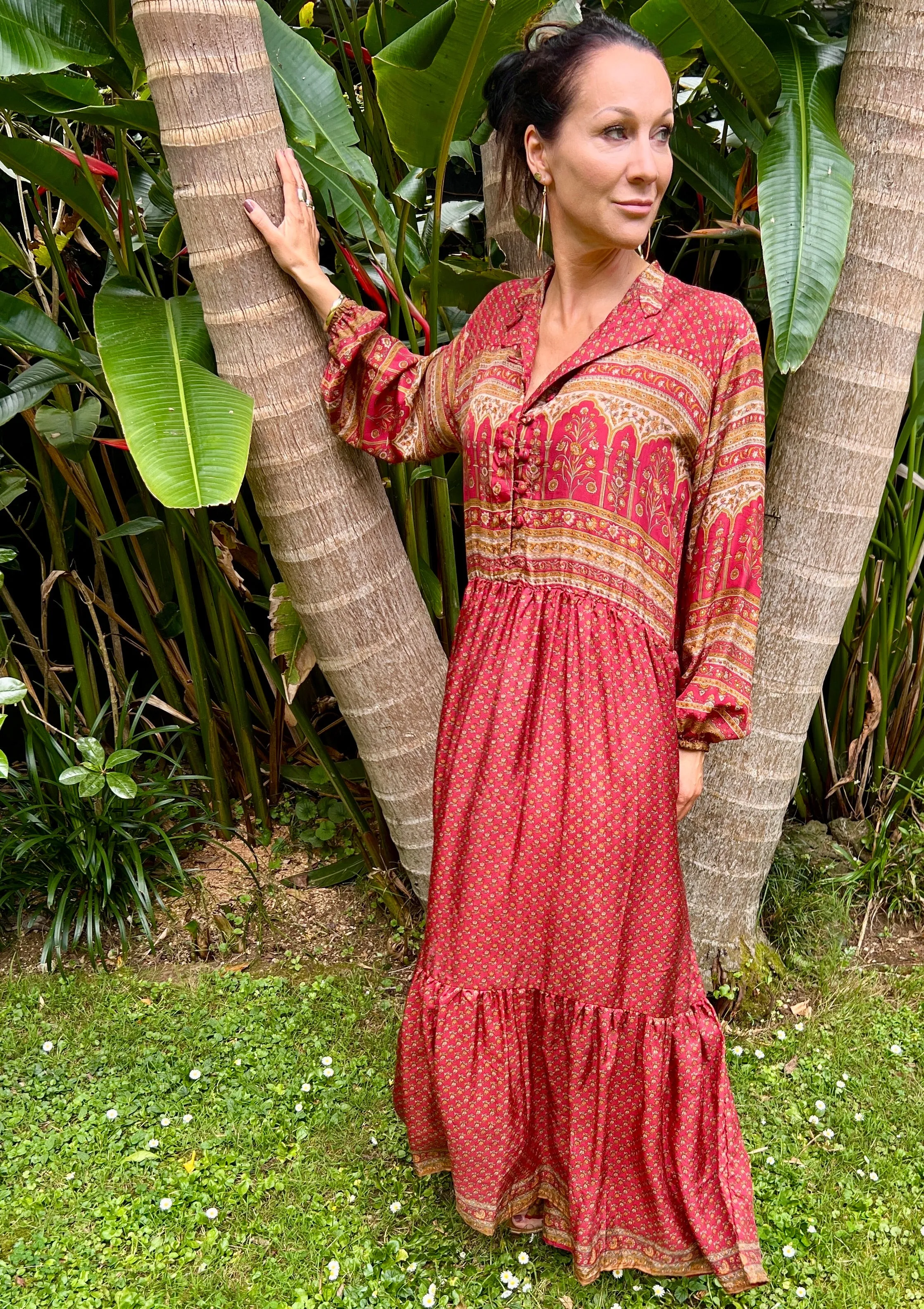 Moonlight Dress - Deep Red (S)