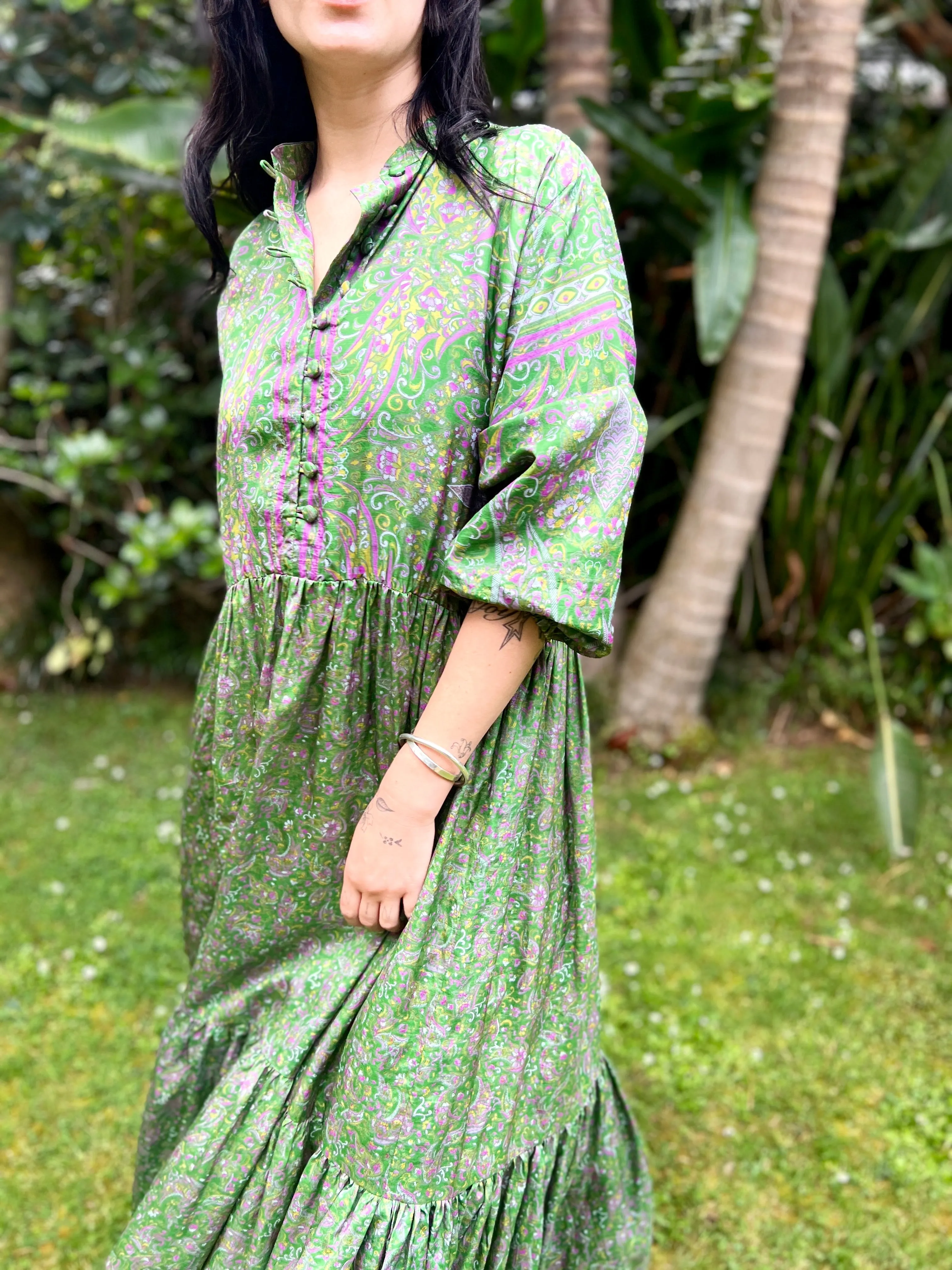Moonlight Dress - Emerald pink (M)