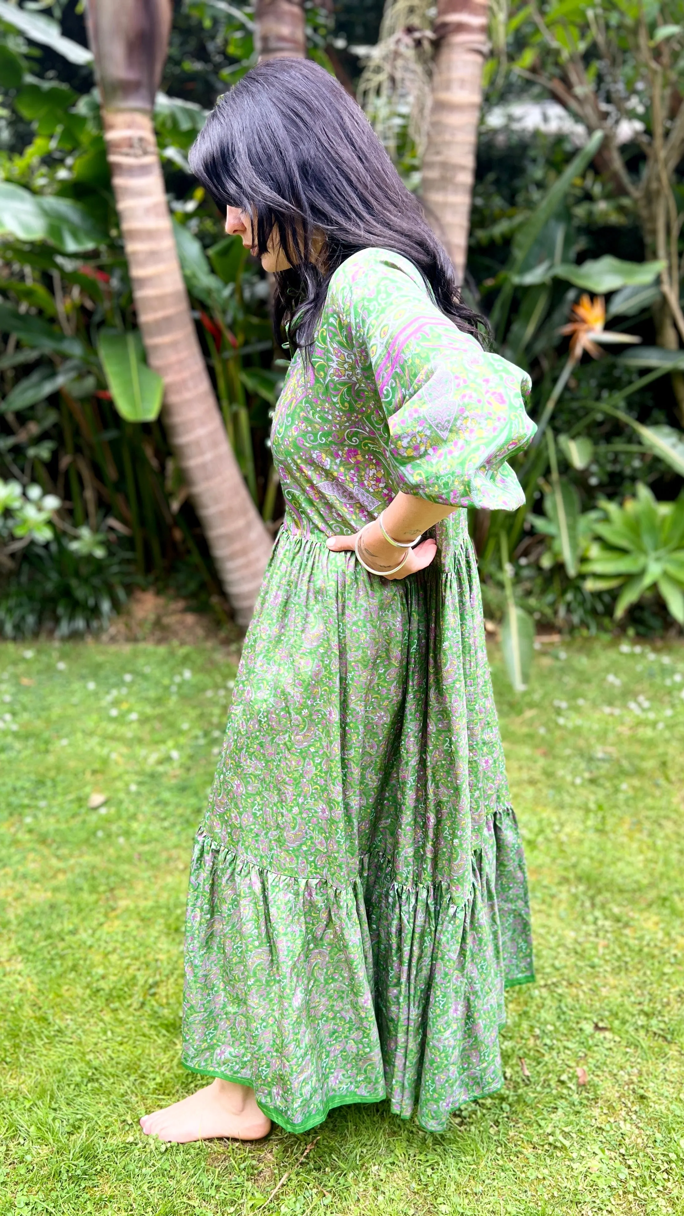 Moonlight Dress - Emerald pink (M)
